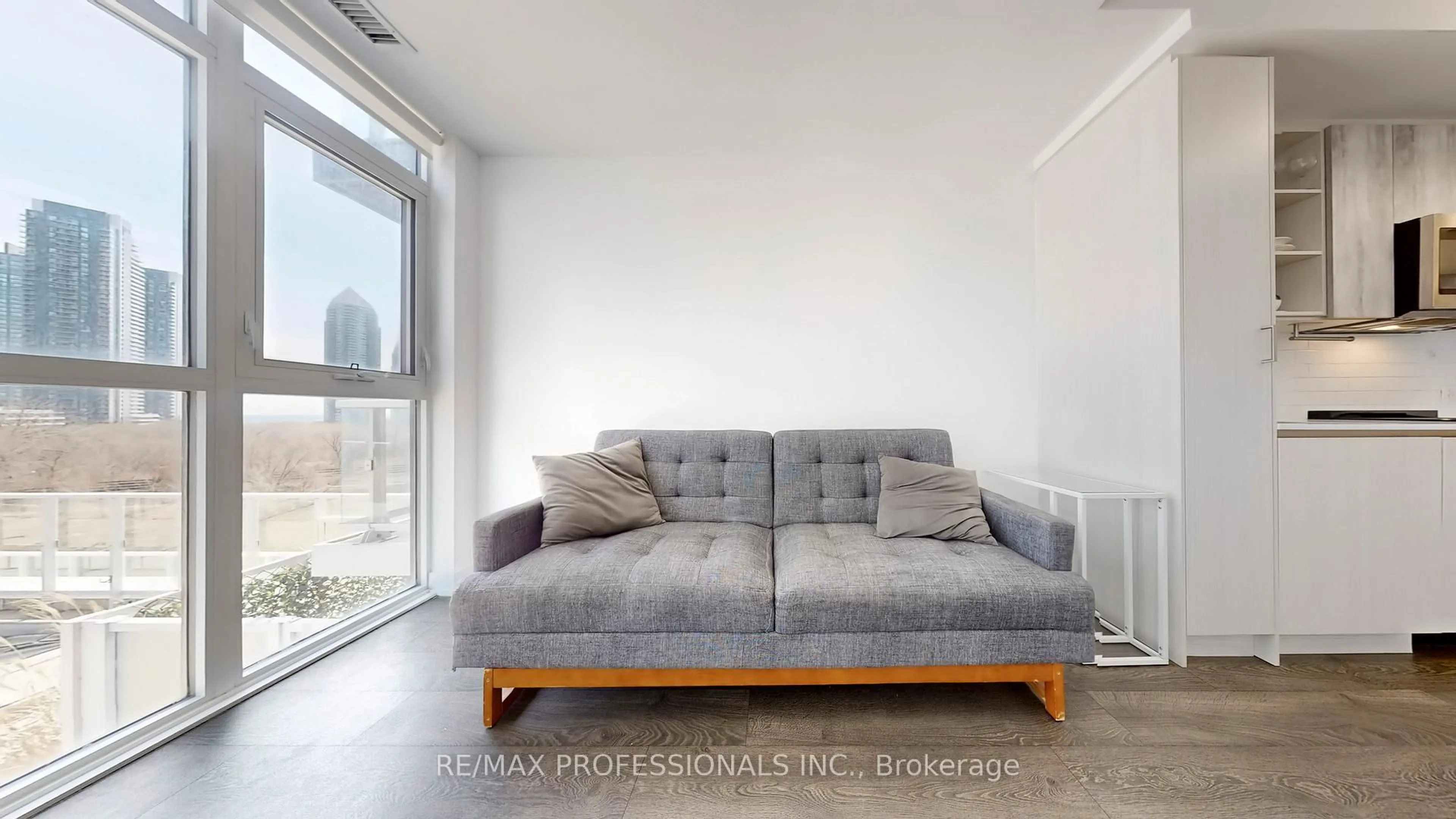 Living room with furniture, unknown for 251 Manitoba St #504, Toronto Ontario M8Y 0C7