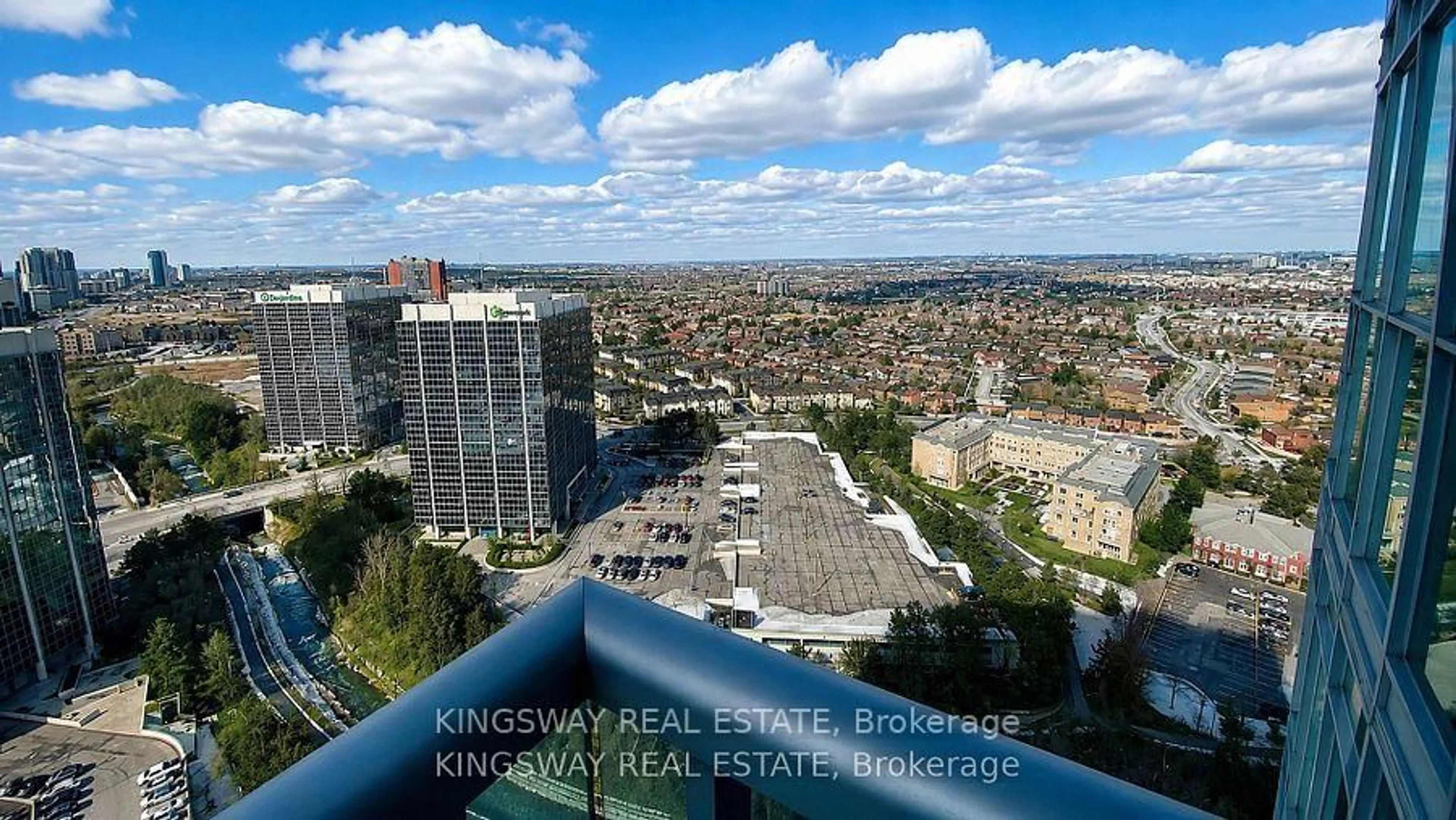 A pic from outside/outdoor area/front of a property/back of a property/a pic from drone, city buildings view from balcony for 80 ABSOLUTE Ave #2709, Mississauga Ontario L4Z 0A5