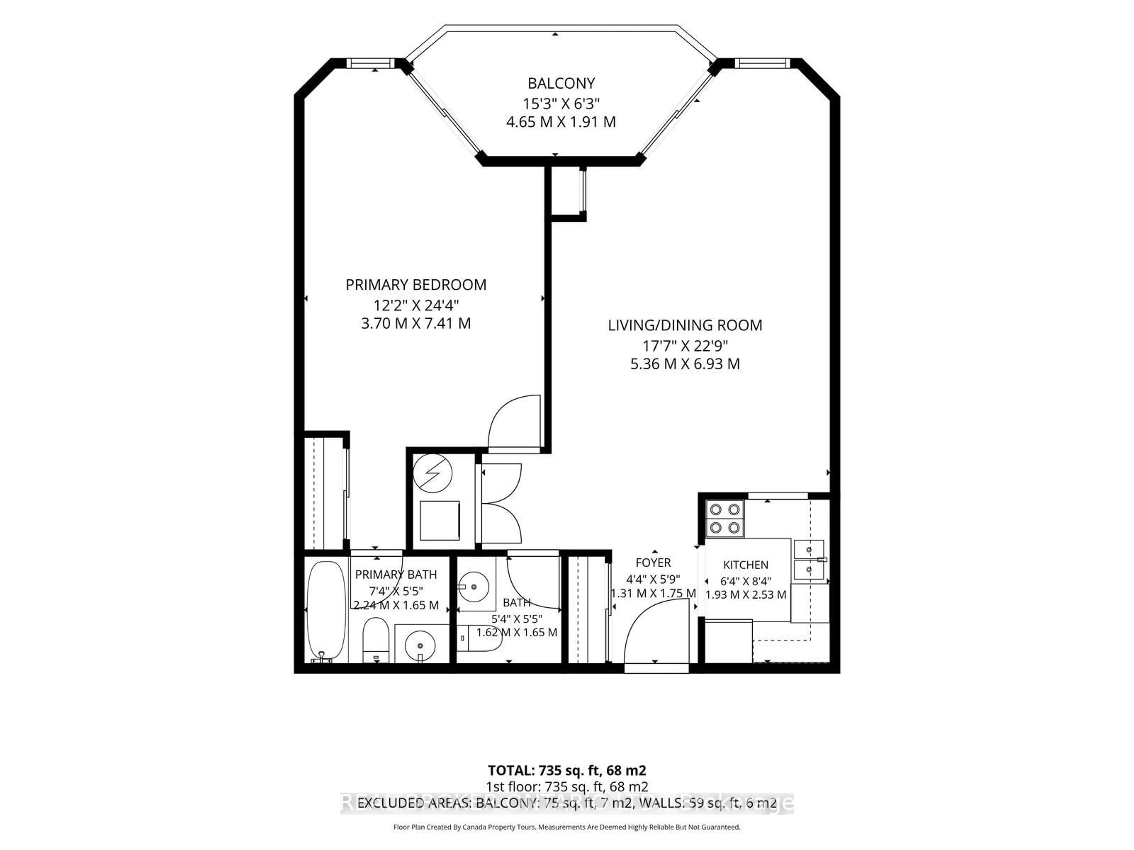 Floor plan for 20 Mcfarlane Dr #705, Halton Hills Ontario L7G 5J8