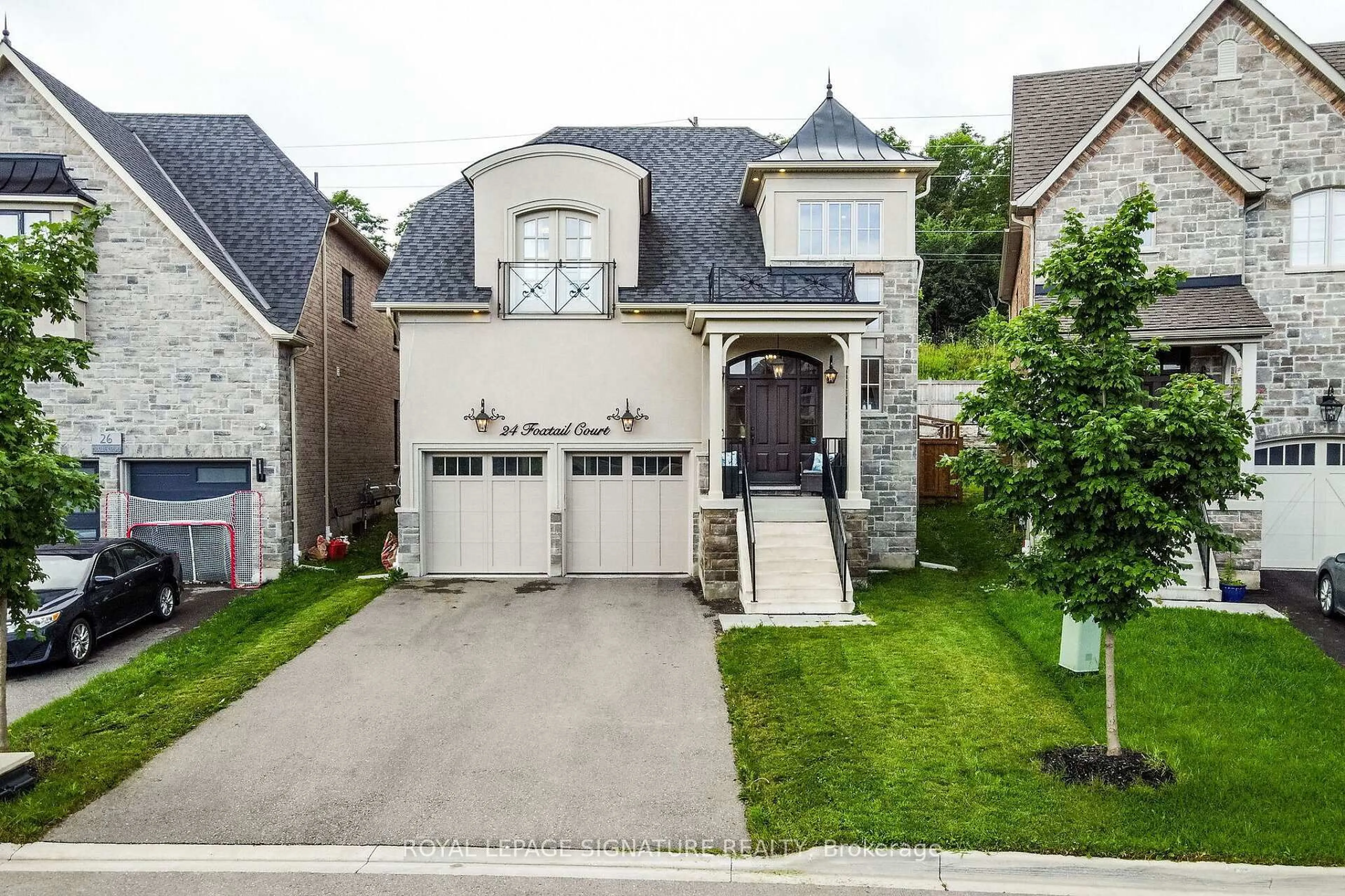 Home with brick exterior material, street for 24 Foxtail Crt, Halton Hills Ontario L7G 6N7