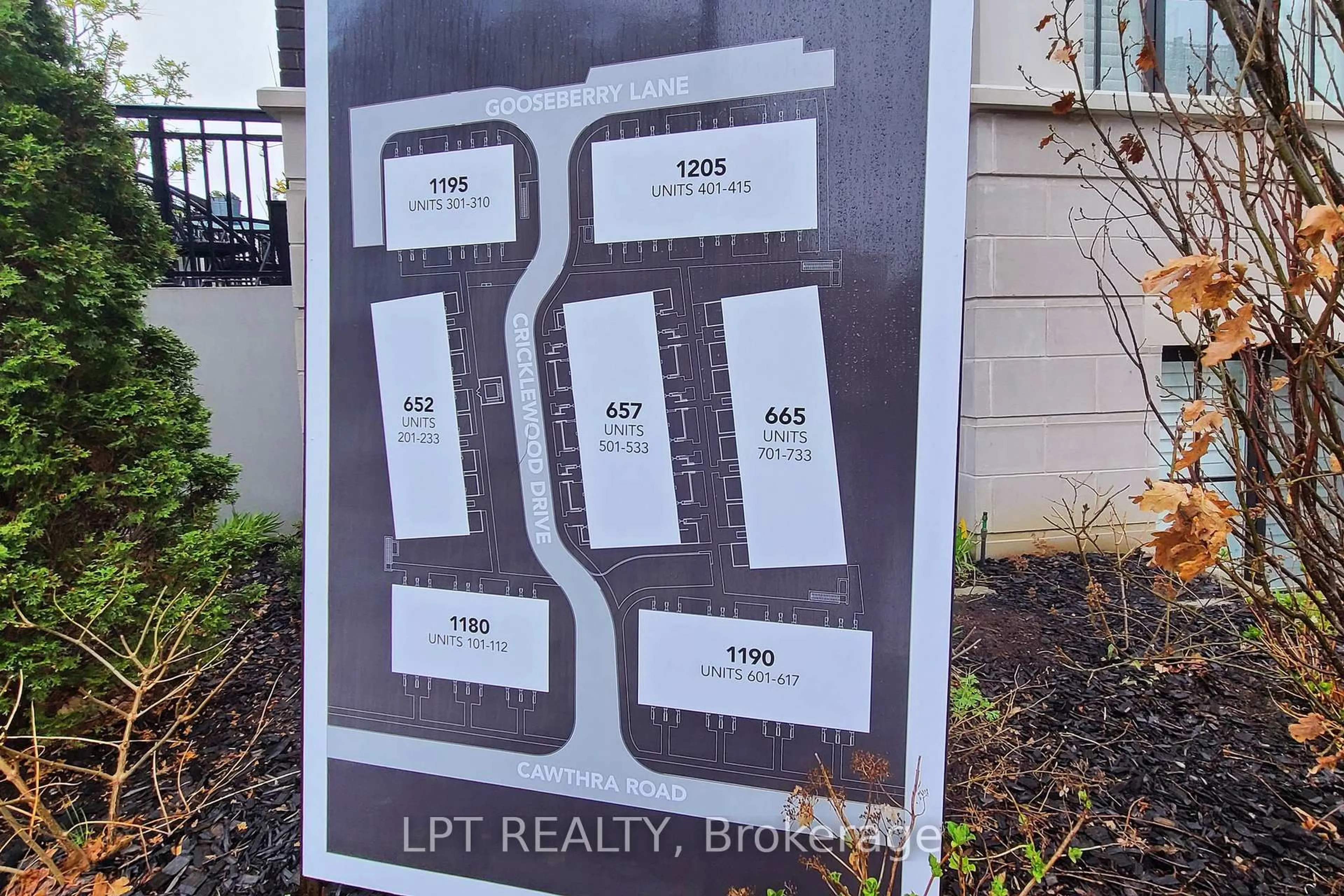 Picture of a map for 1180 Cawthra Rd #110, Mississauga Ontario L5G 0A5