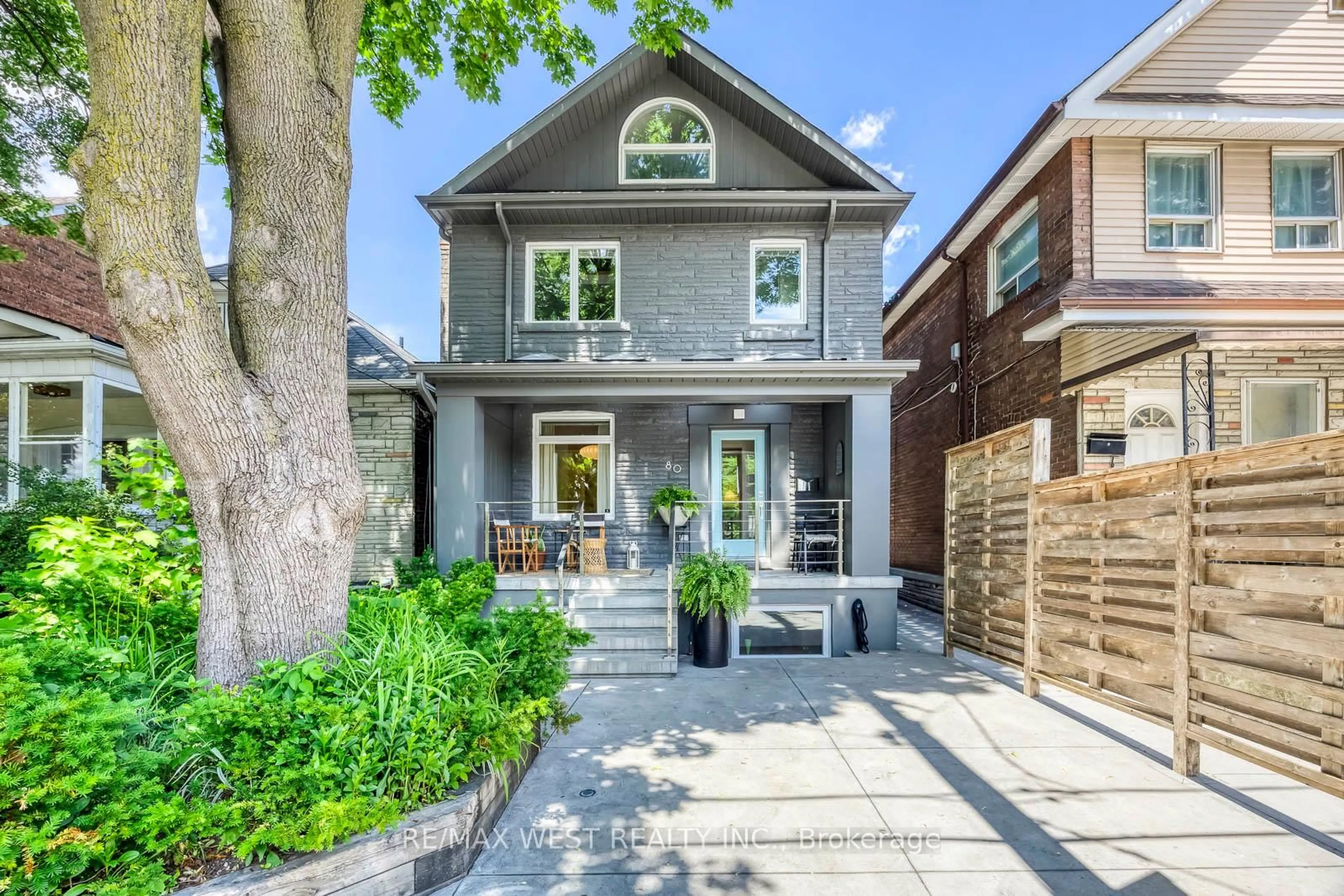 Home with brick exterior material, street for 80 Rockwell Ave, Toronto Ontario M6N 1N8