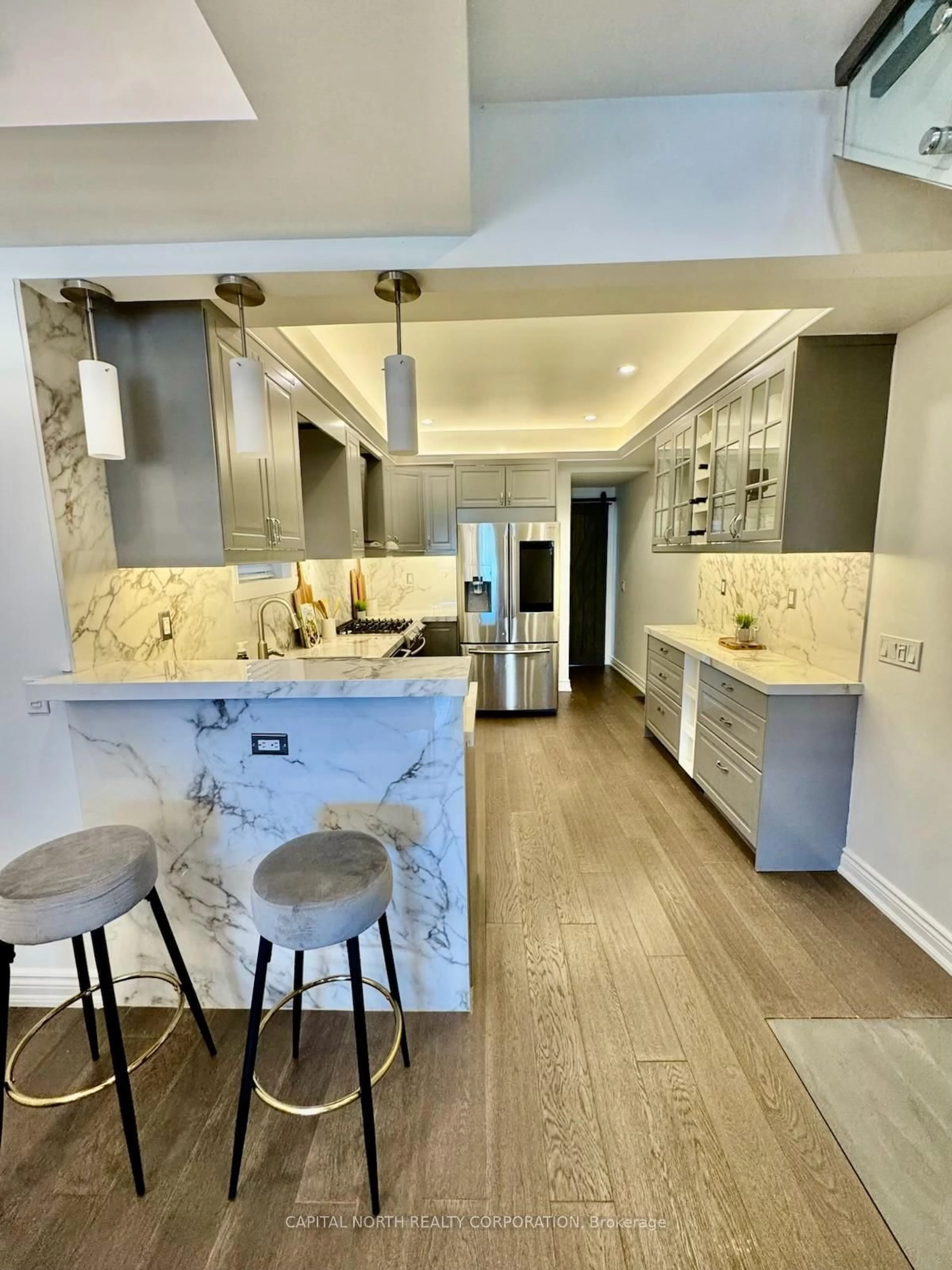 Contemporary kitchen, ceramic/tile floor for 219 McRoberts Ave, Toronto Ontario M6E 4P3