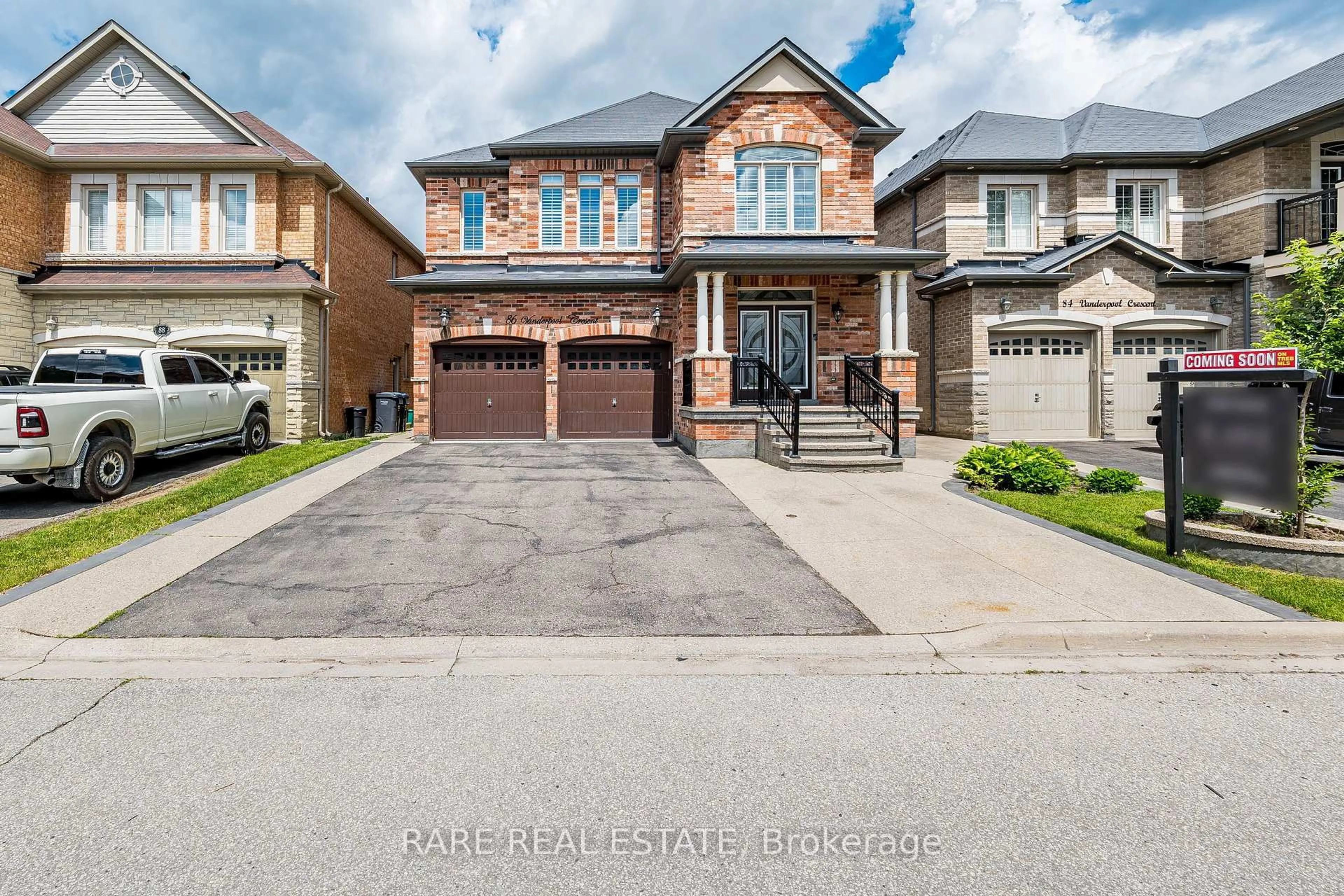 Home with brick exterior material, street for 86 Vanderpool Cres, Brampton Ontario L6P 3W7