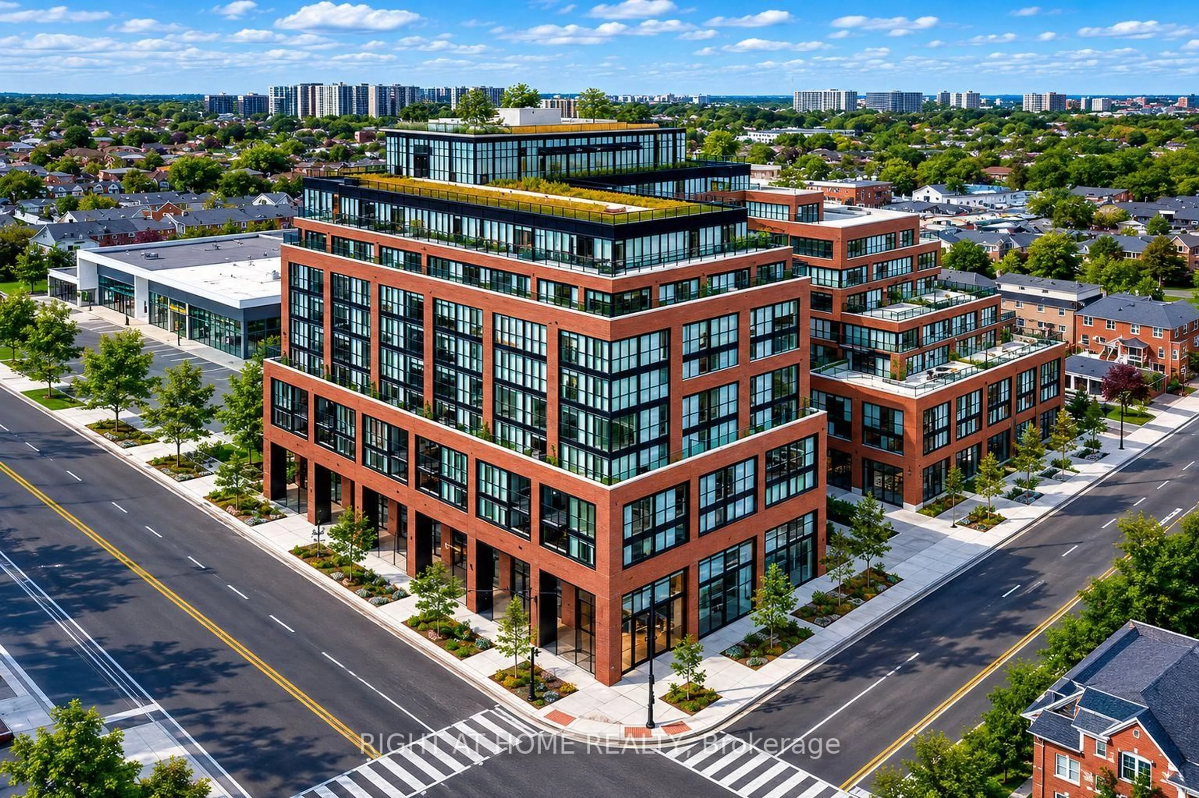 A pic from outside/outdoor area/front of a property/back of a property/a pic from drone, building for 2300 St Clair Ave #107, Toronto Ontario M6N 1K8