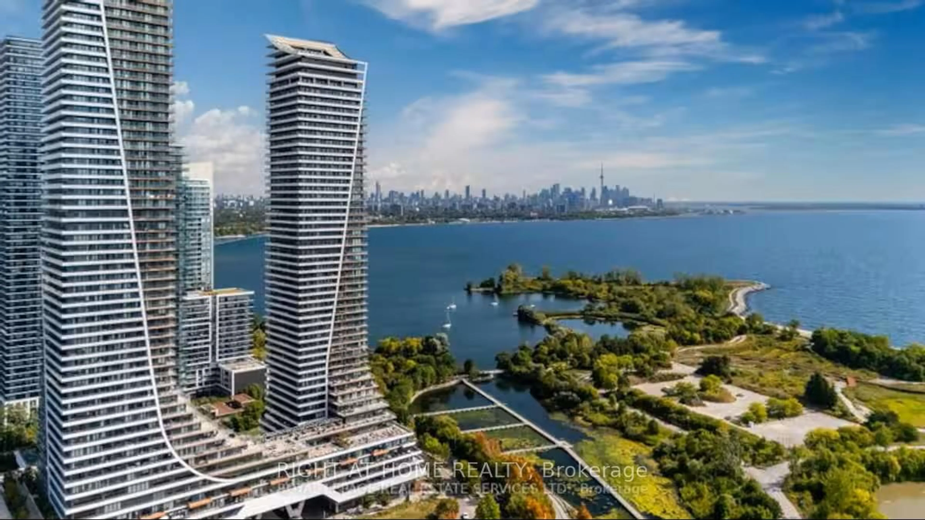 A pic from outside/outdoor area/front of a property/back of a property/a pic from drone, water/lake/river/ocean view for 30 Shore Breeze Dr #334, Toronto Ontario M8V 1A1