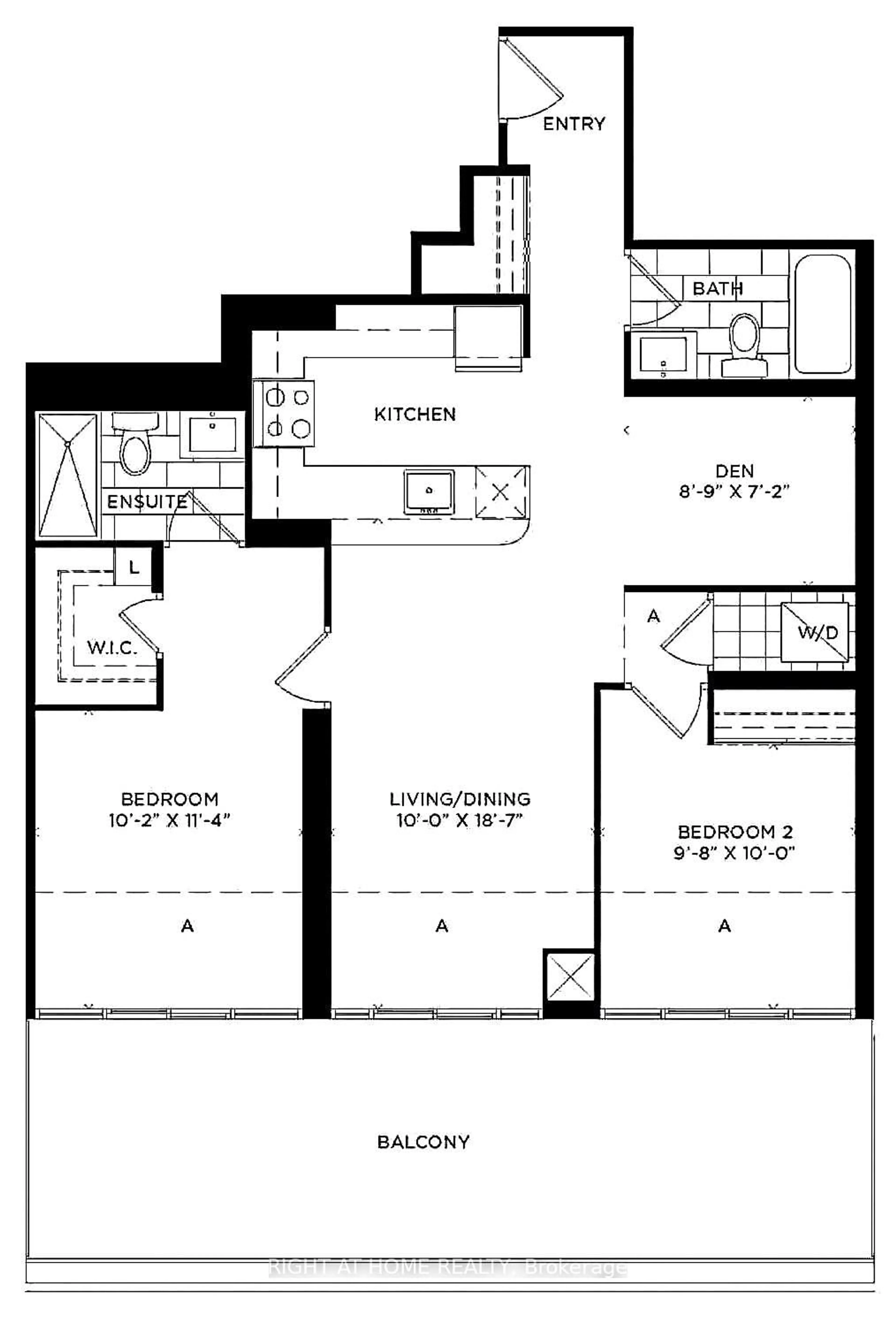Floor plan for 30 Shore Breeze Dr #334, Toronto Ontario M8V 1A1