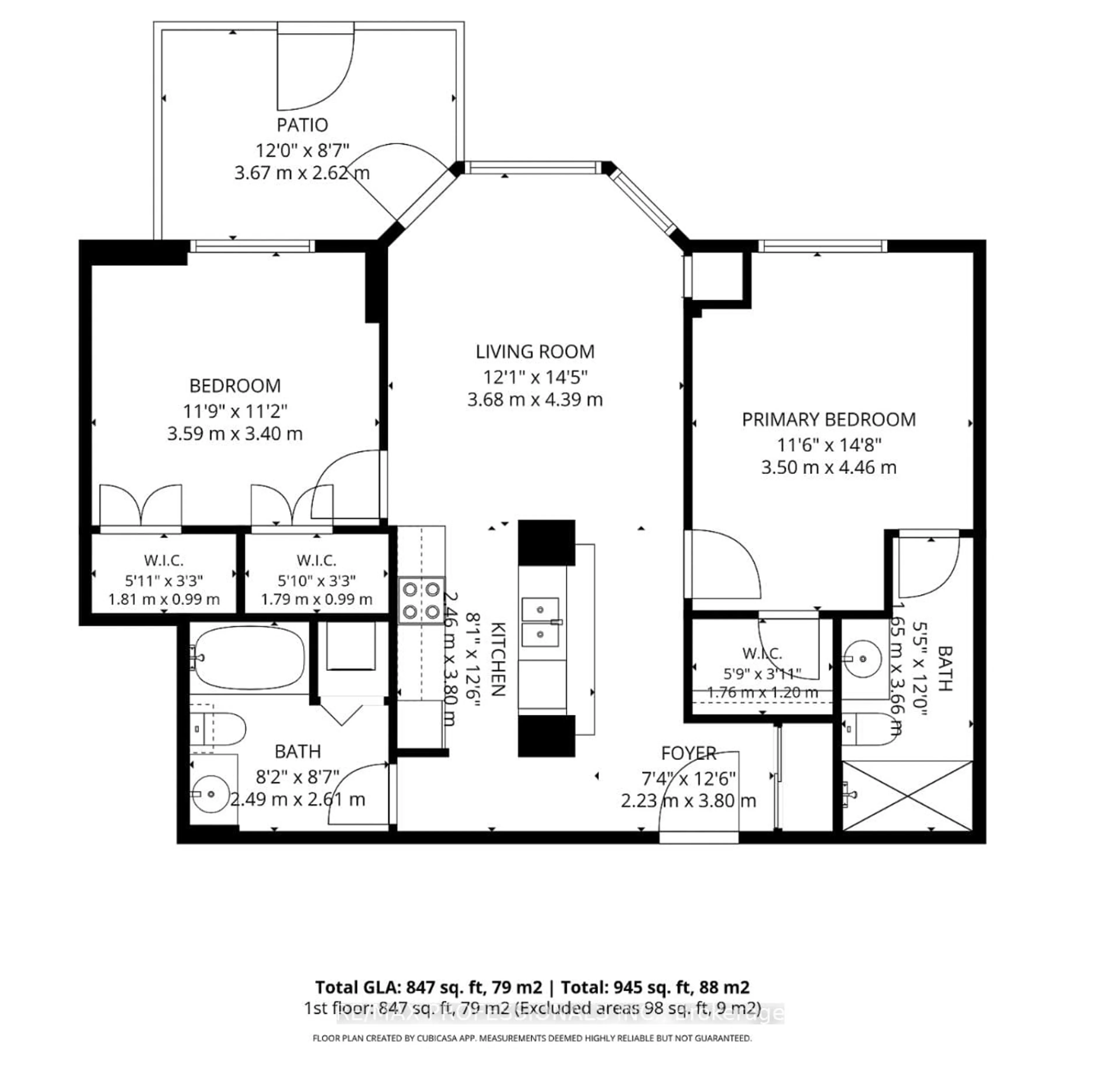 Floor plan for 350 Princess Royal Dr #102, Mississauga Ontario L5B 4N1
