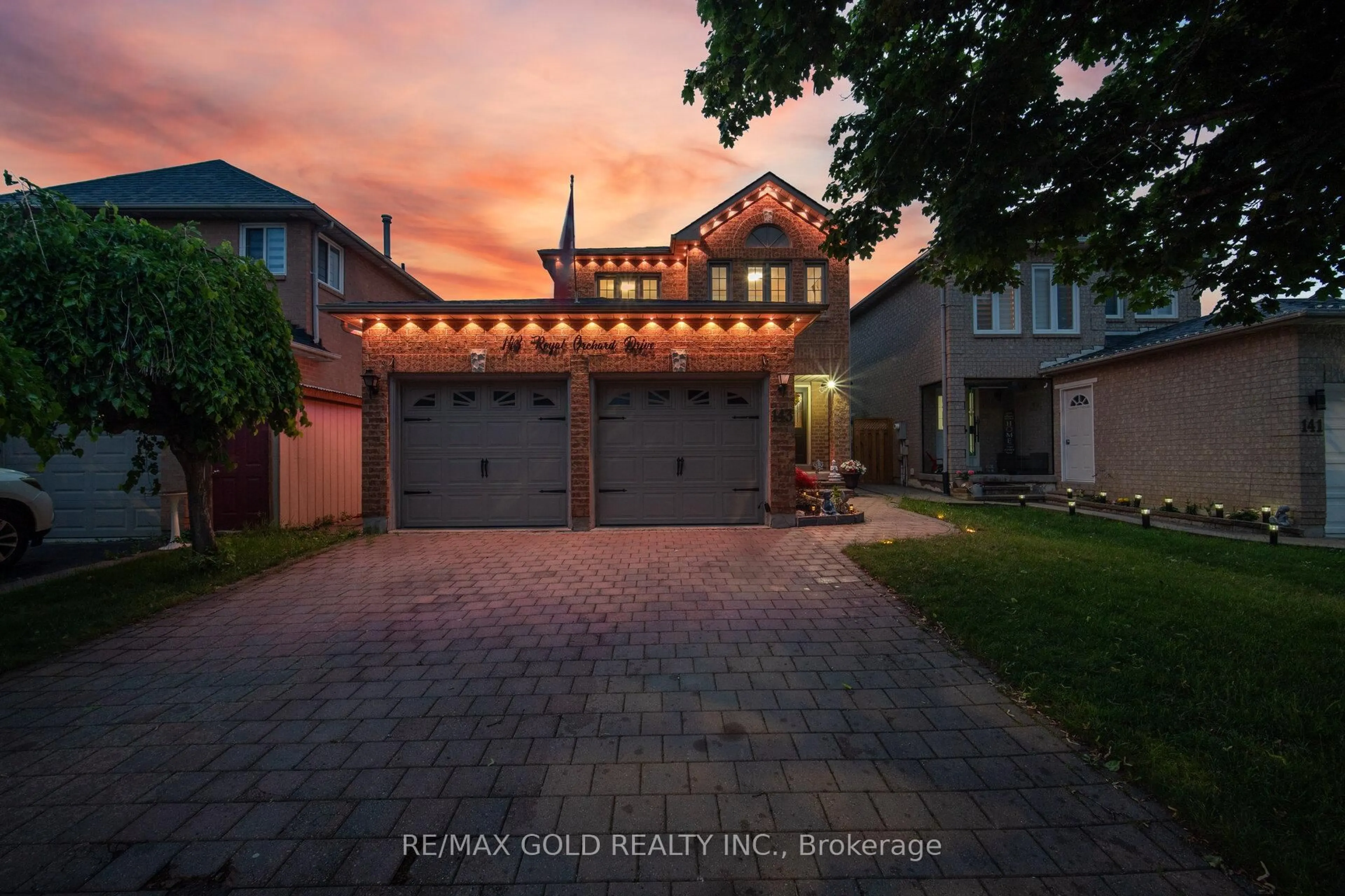 Home with brick exterior material, street for 143 Royal Orchard Dr, Brampton Ontario L6X 4K6