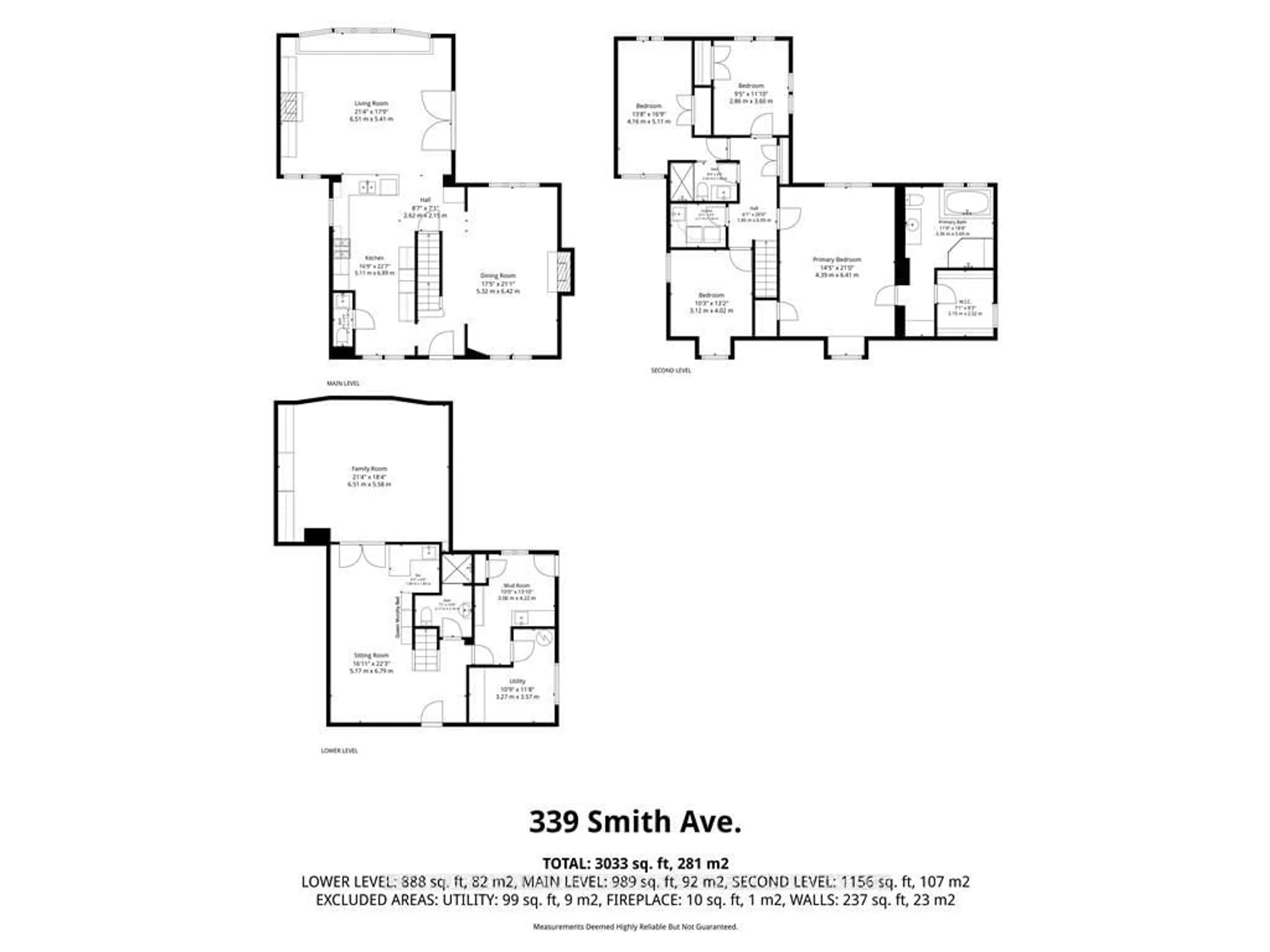 Floor plan for 339 Smith Ave, Burlington Ontario L7R 2T9