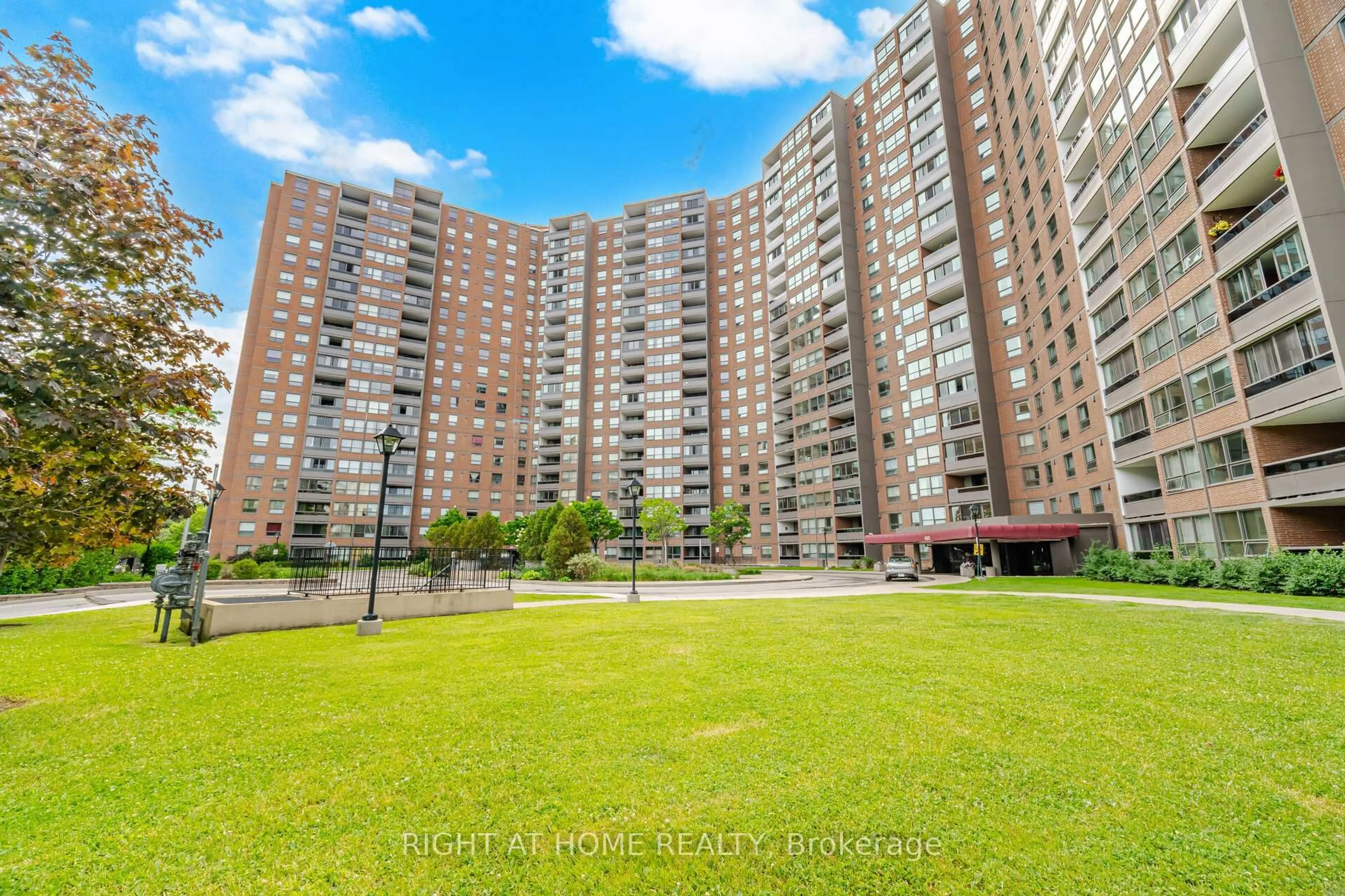 A pic from outside/outdoor area/front of a property/back of a property/a pic from drone, city buildings view from balcony for 627 The West Mall #306, Toronto Ontario M9C 4X5