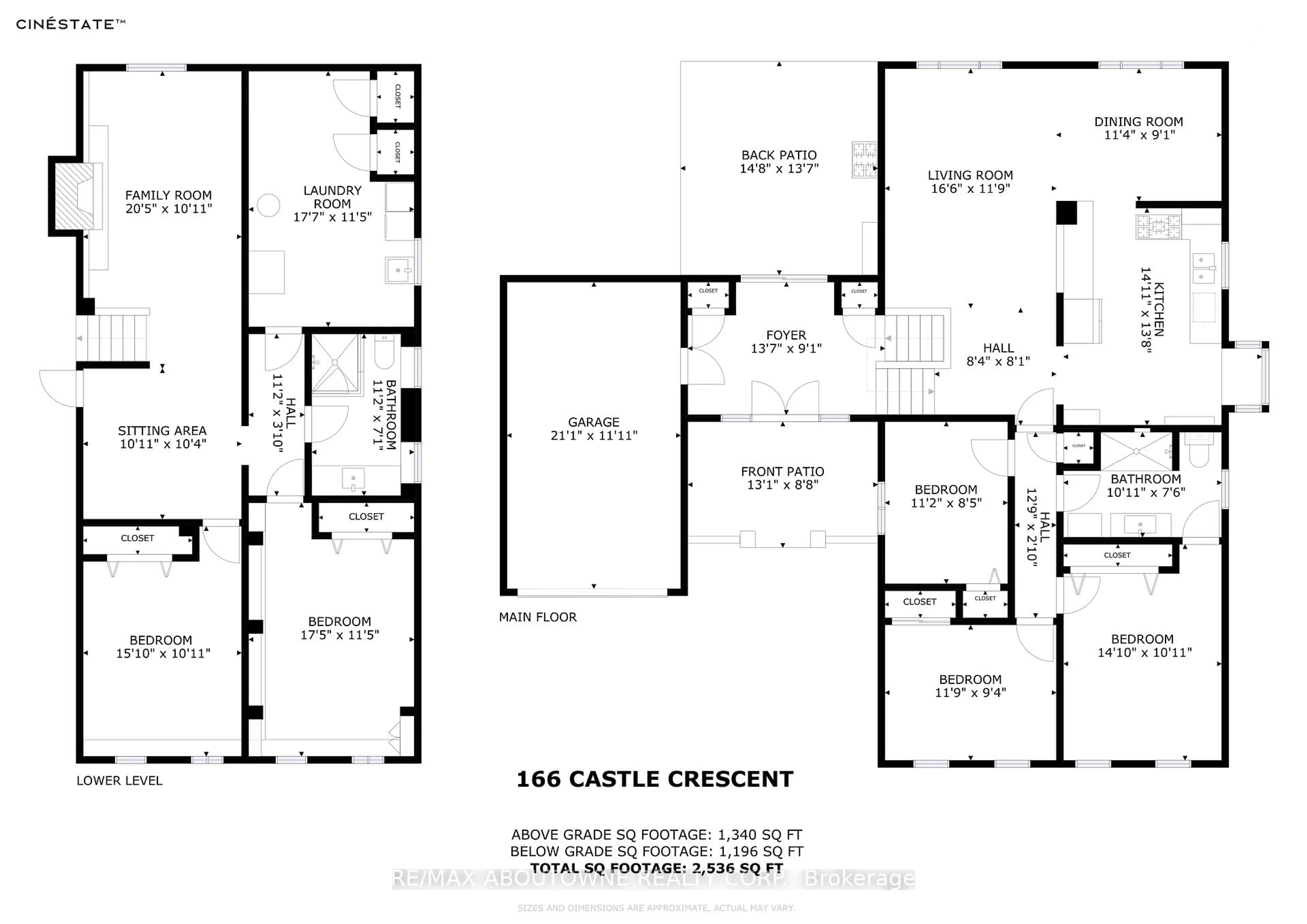 Floor plan for 166 Castle Cres, Oakville Ontario L6J 5H3