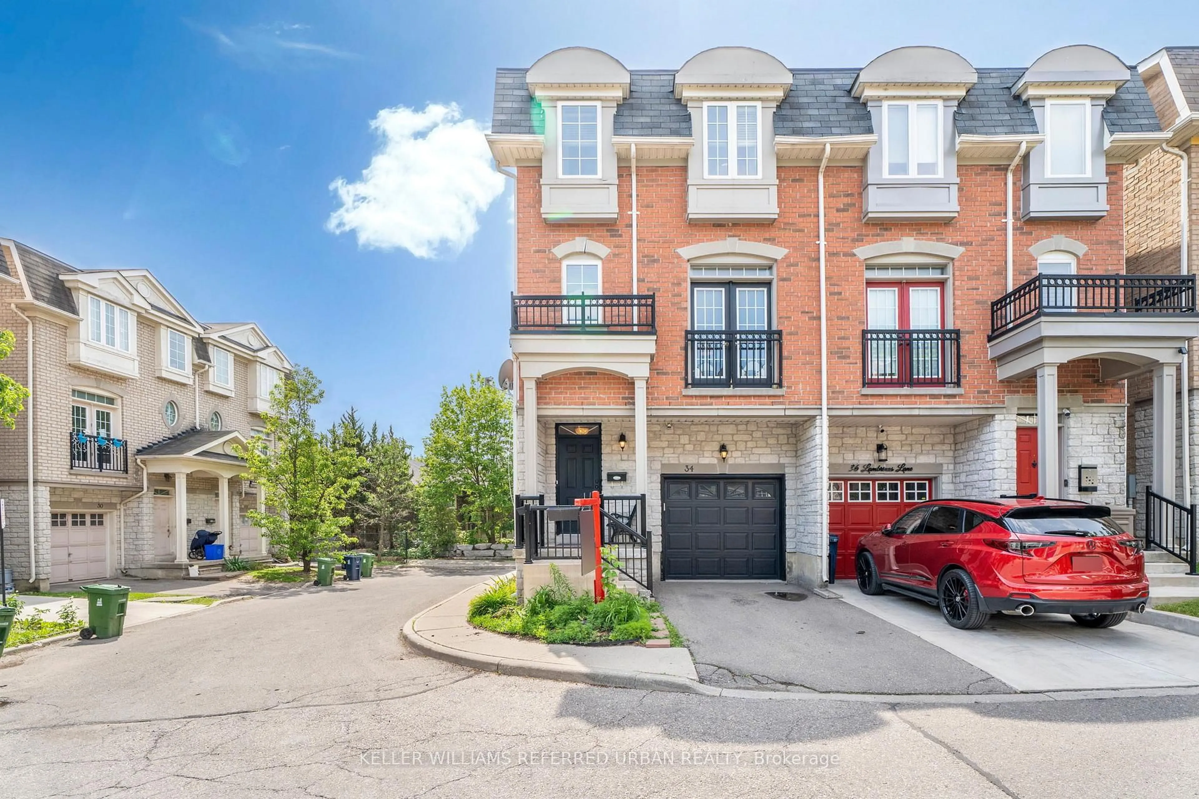 Home with brick exterior material, street for 34 Lambrinos Lane, Toronto Ontario M3N 0A1