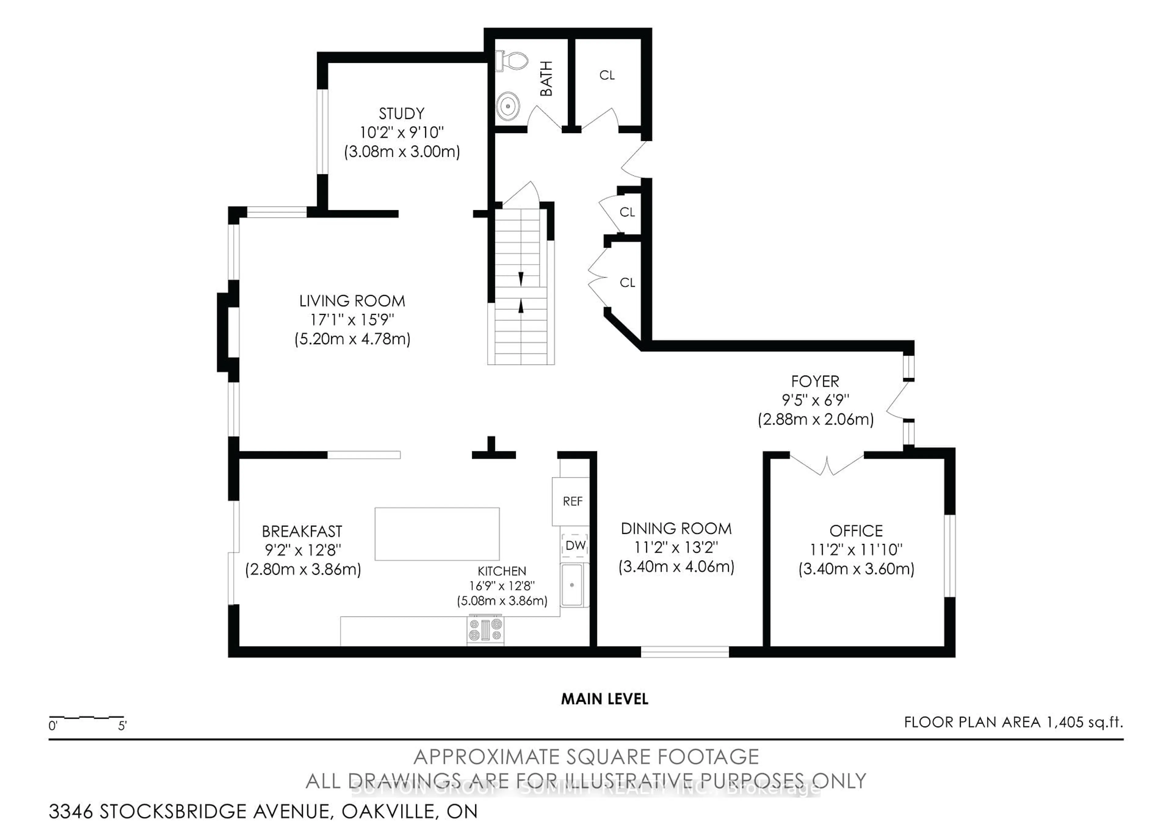 Floor plan for 3346 STOCKSBRIDGE Ave, Oakville Ontario L6M 0B5