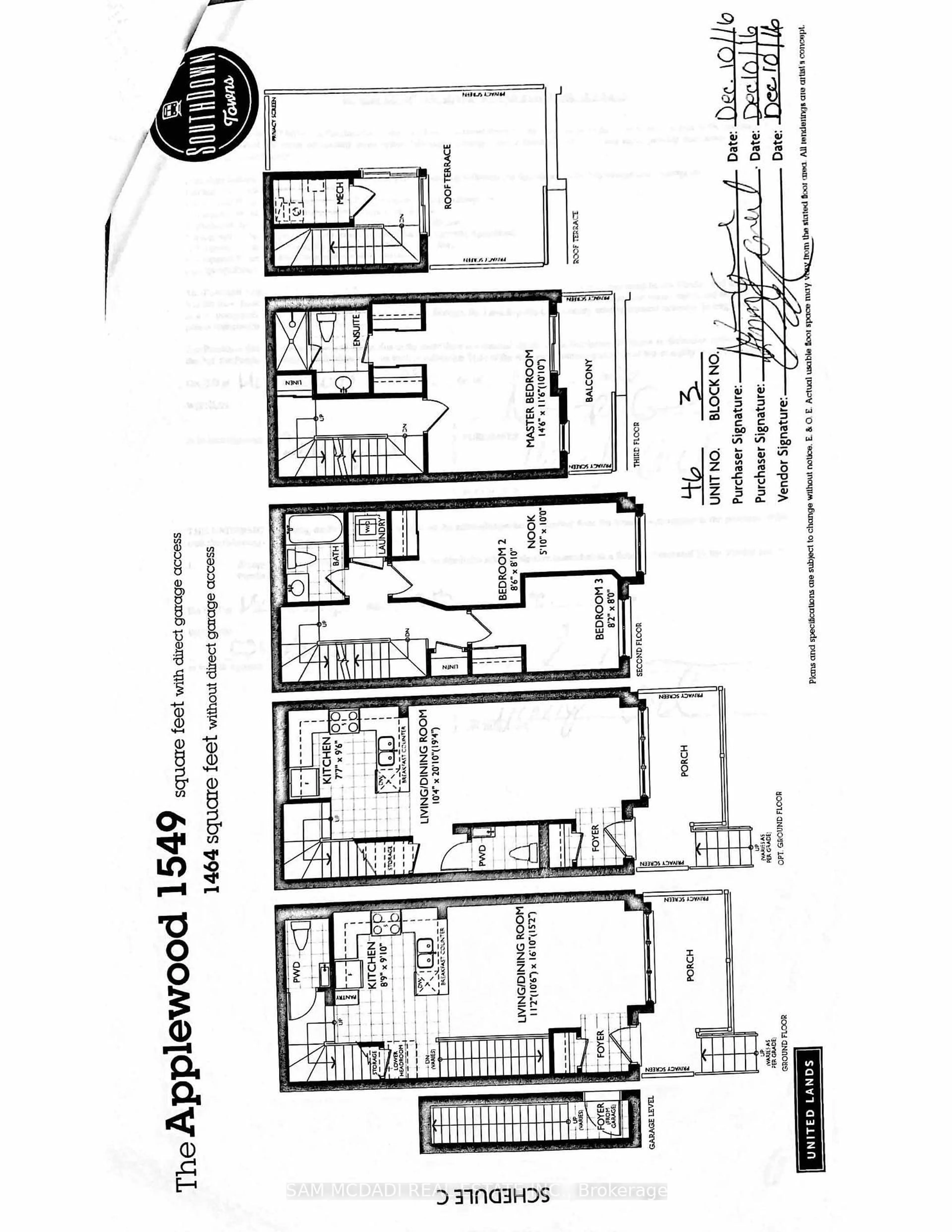 Floor plan for 2285 Mcnab Lane #6, Mississauga Ontario L5J 0B3