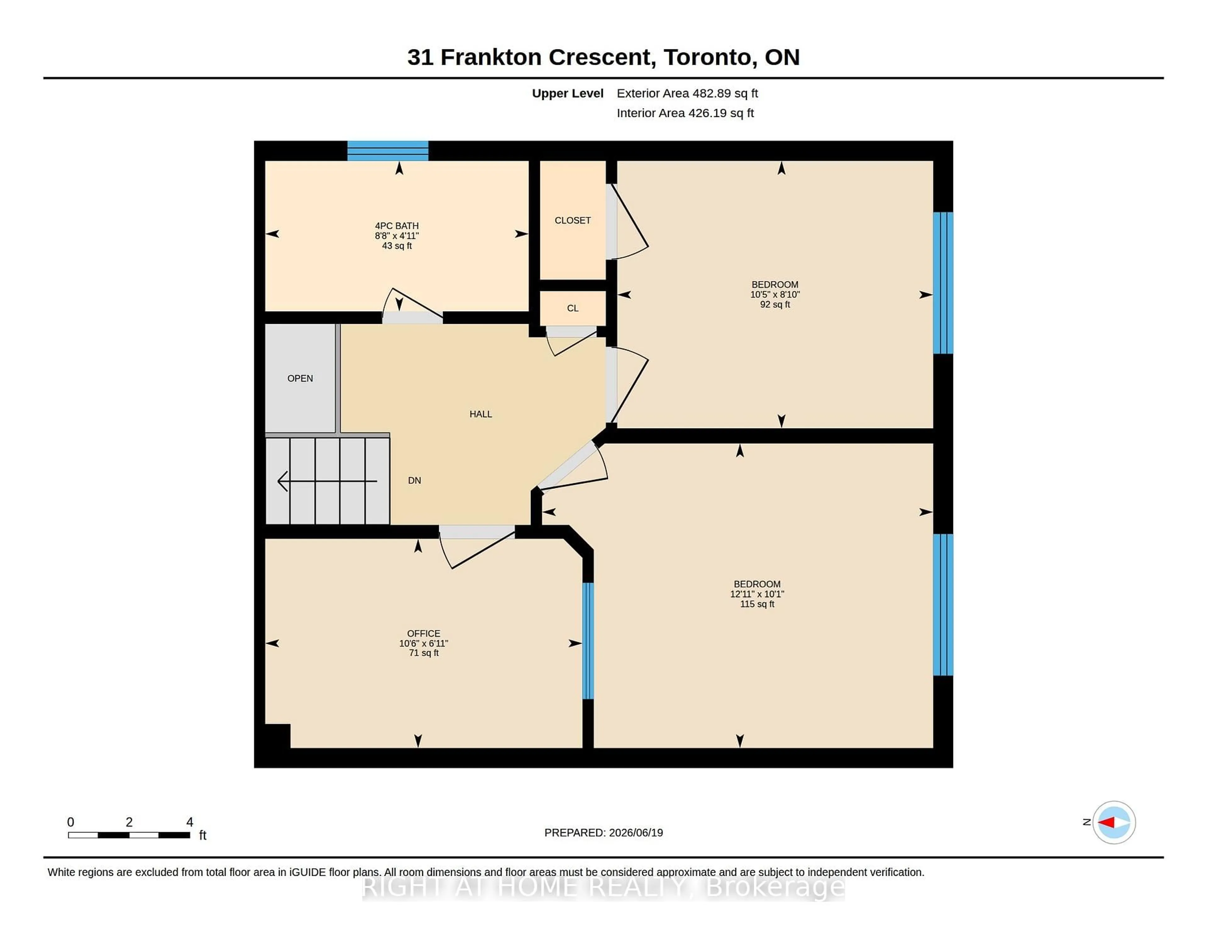 Floor plan for 31 Frankton Cres, Toronto Ontario M3J 1C2