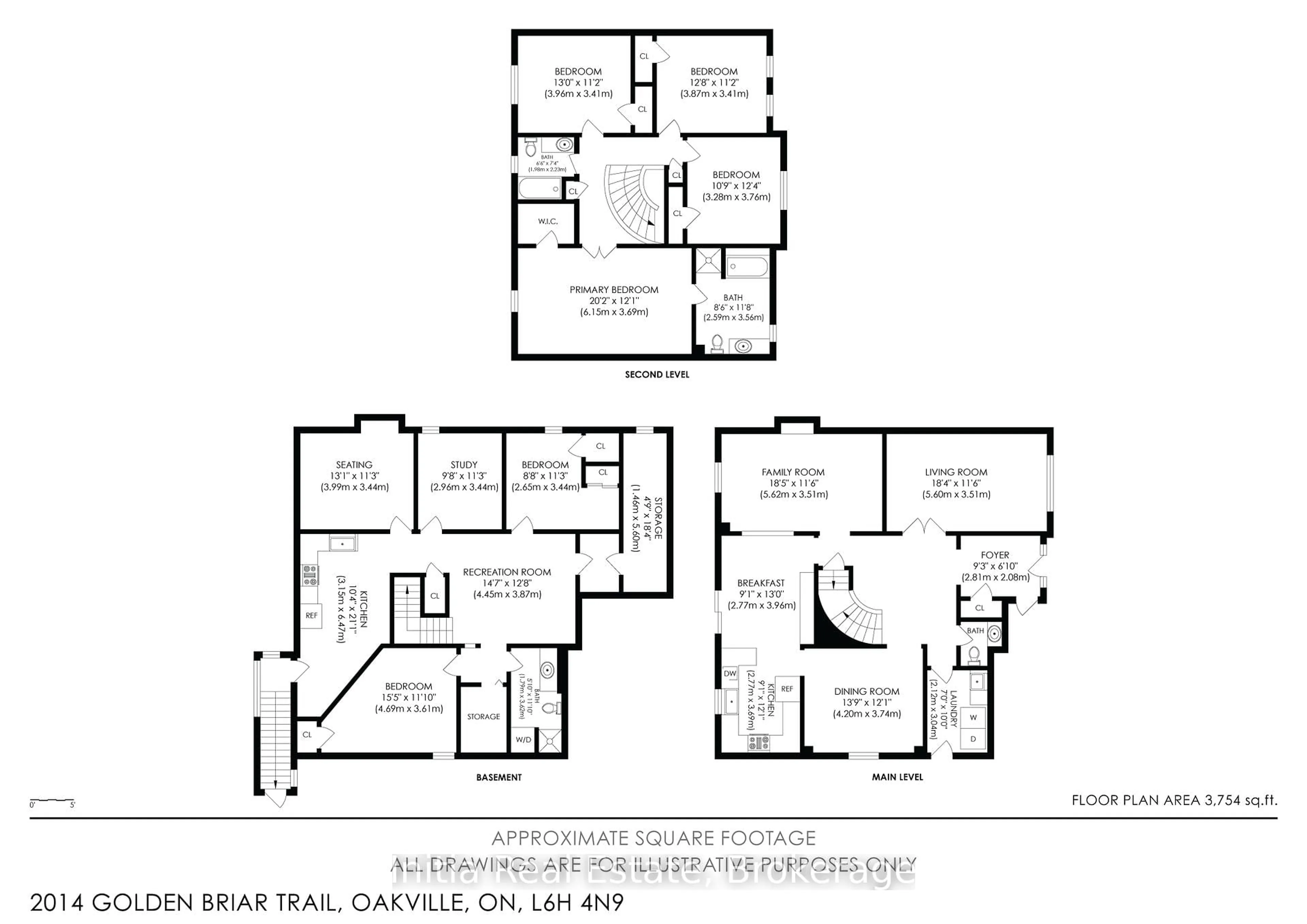 Floor plan for 2014 Golden Briar Tr, Oakville Ontario L6H 4N9