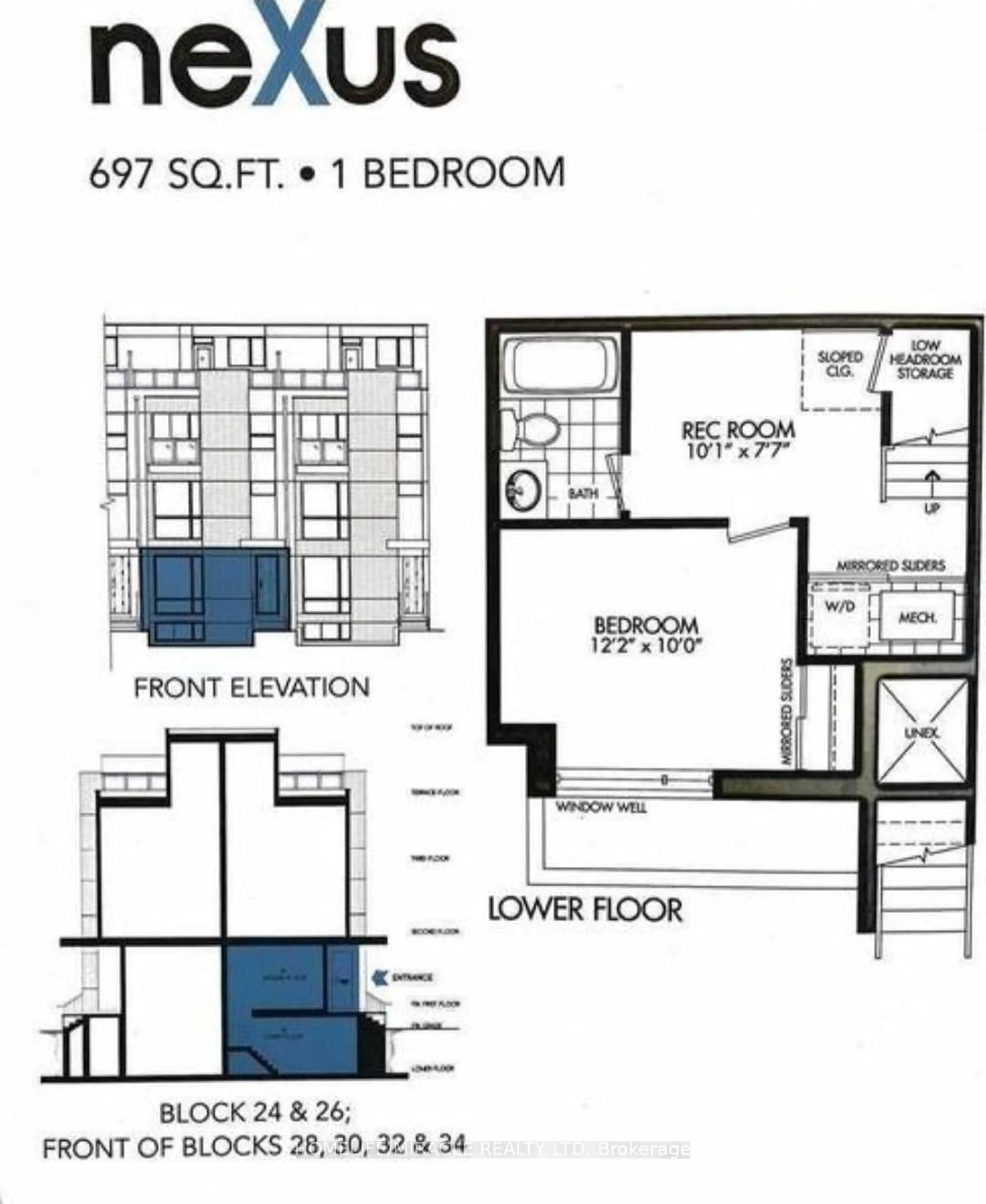Floor plan for 32 Fieldway Rd #122, Toronto Ontario M8Z 0E3