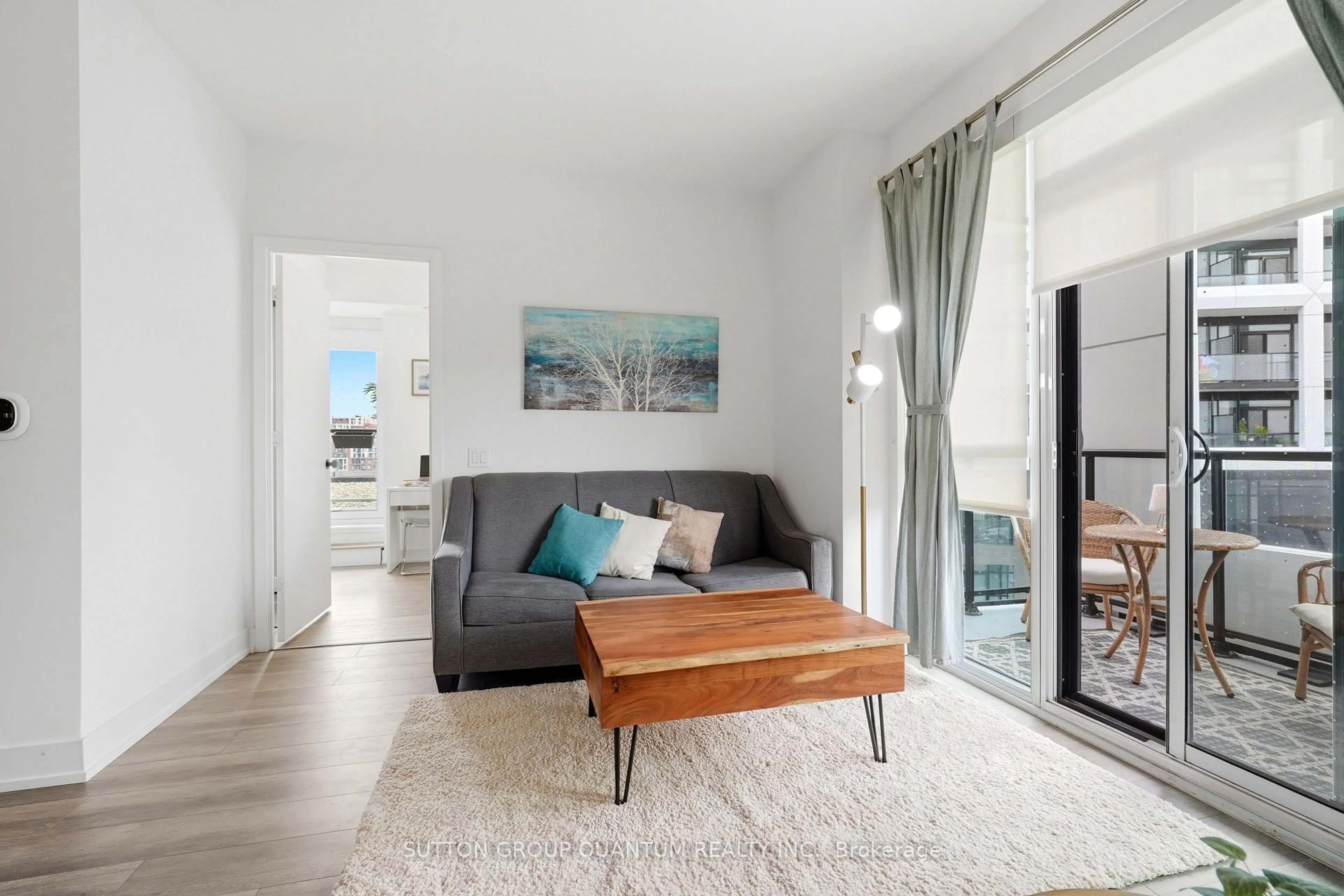 Living room with furniture, unknown for 50 George Butchart Dr #407, Toronto Ontario M3K 1Y2