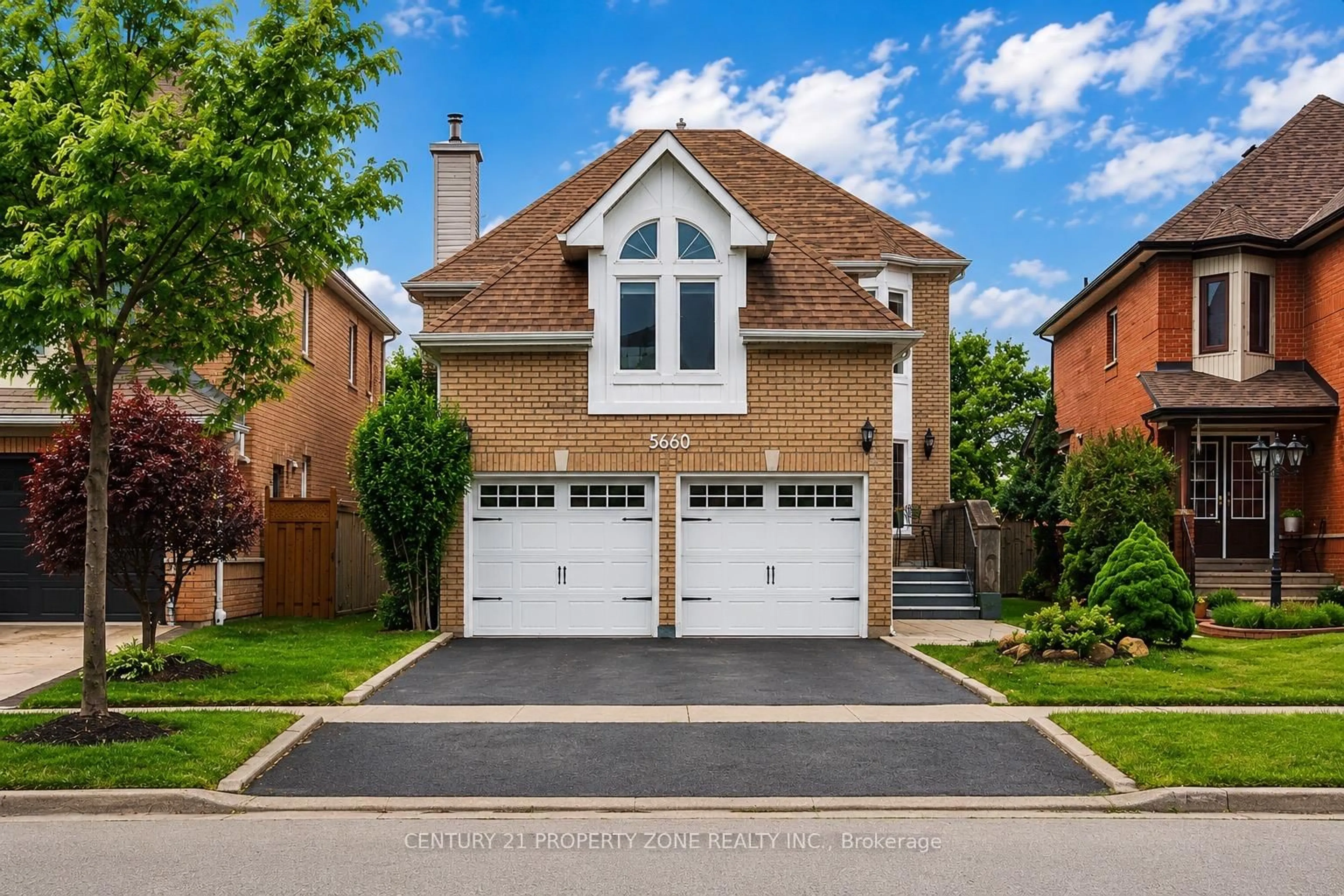 Home with brick exterior material, street for 5660 Bell Harbour Dr, Mississauga Ontario L5M 5J3