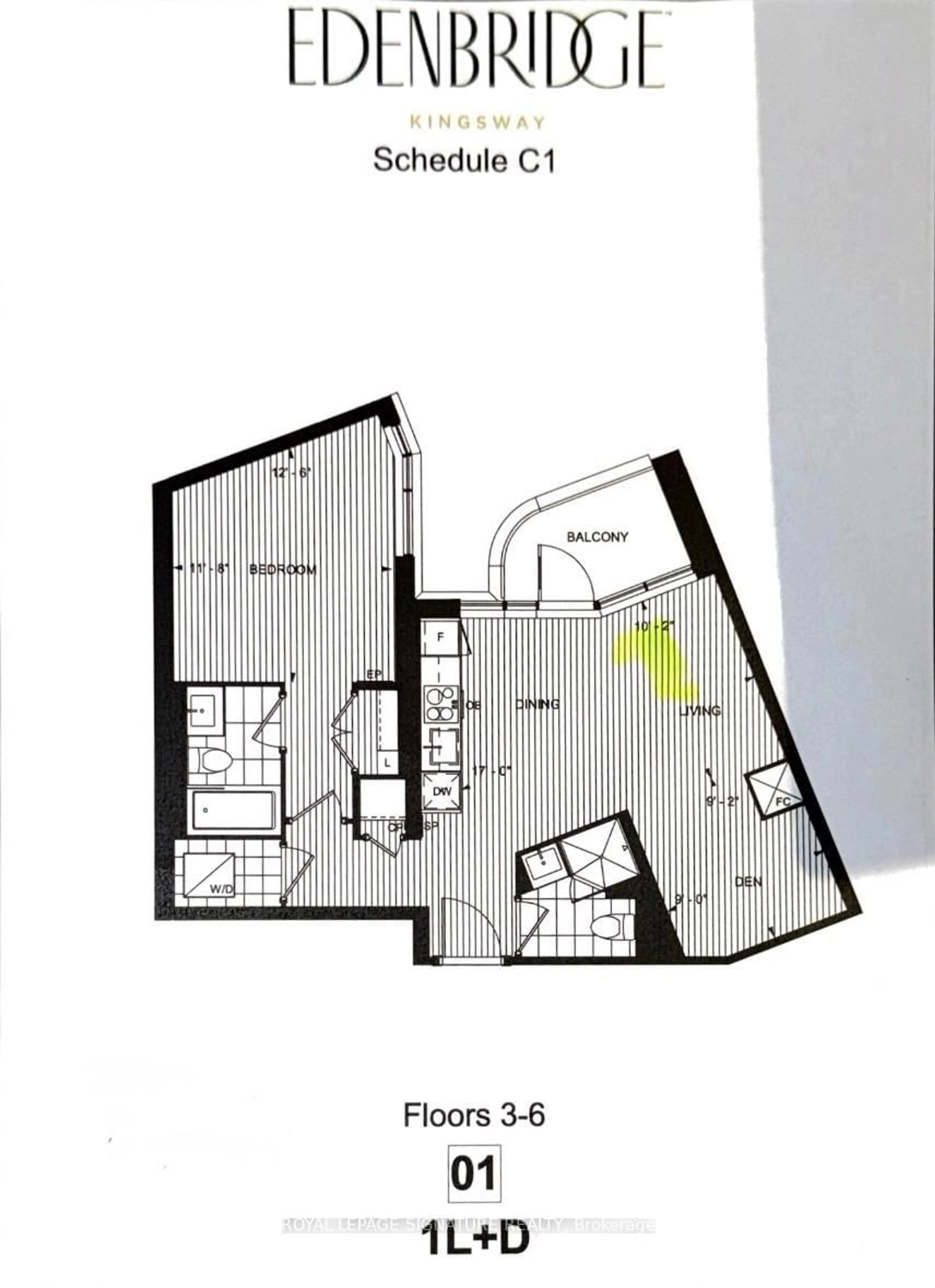 Floor plan for 259 The Kingsway #301, Toronto Ontario M9A 0G2