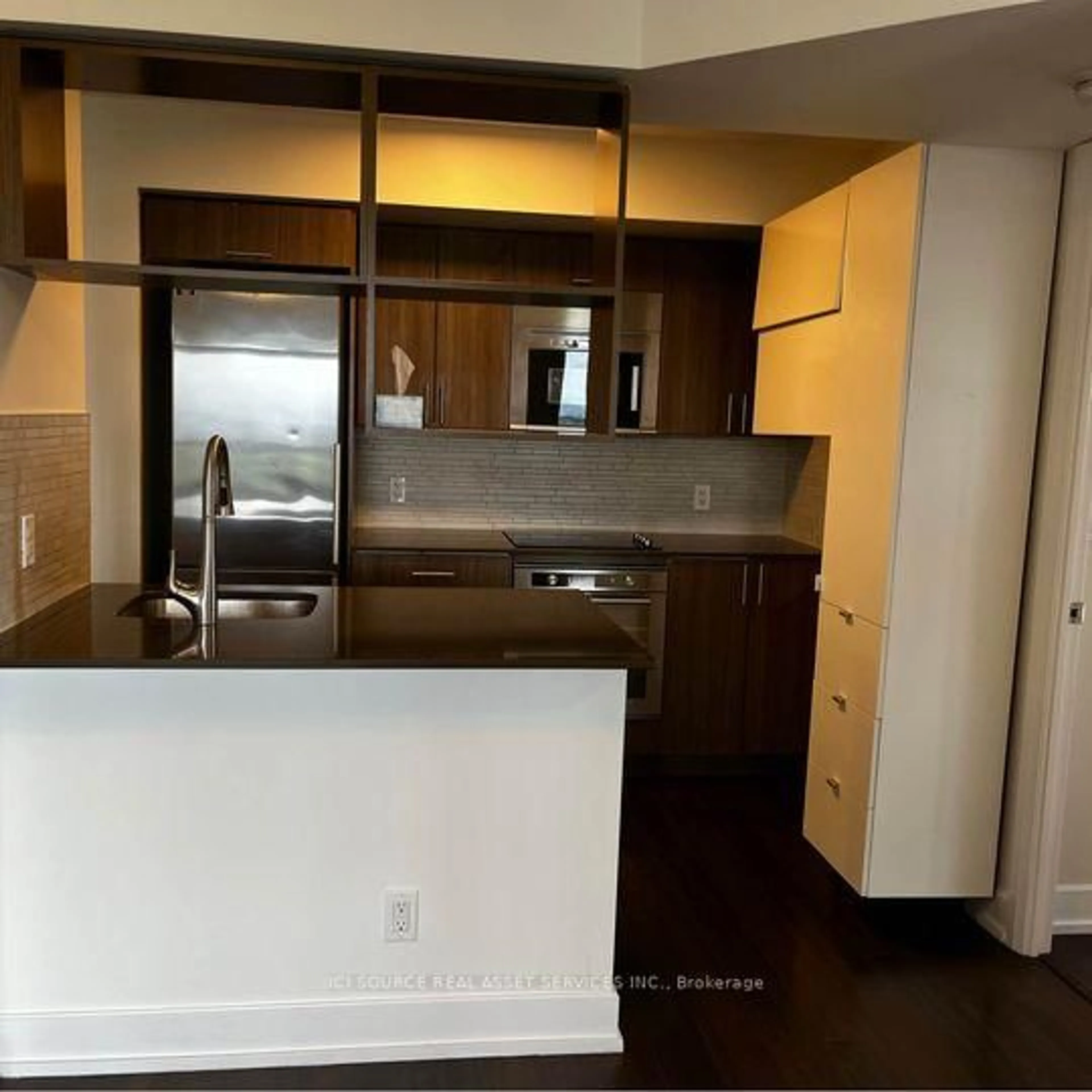 Standard kitchen, wood/laminate floor for 6 Eva Rd #1803, Toronto Ontario M9C 0B1