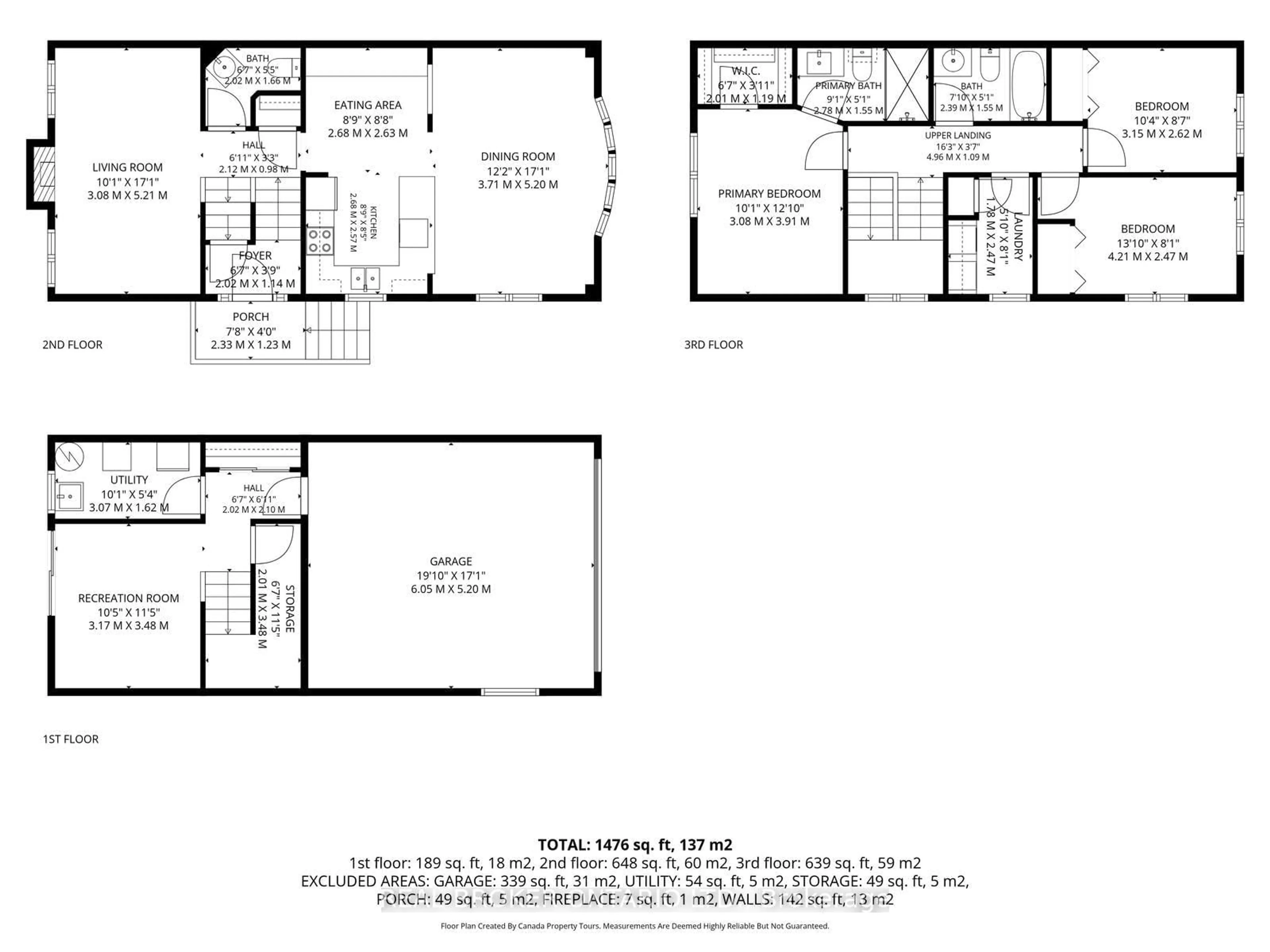Floor plan for 59 Seed house Lane, Halton Hills Ontario L7G 6K4