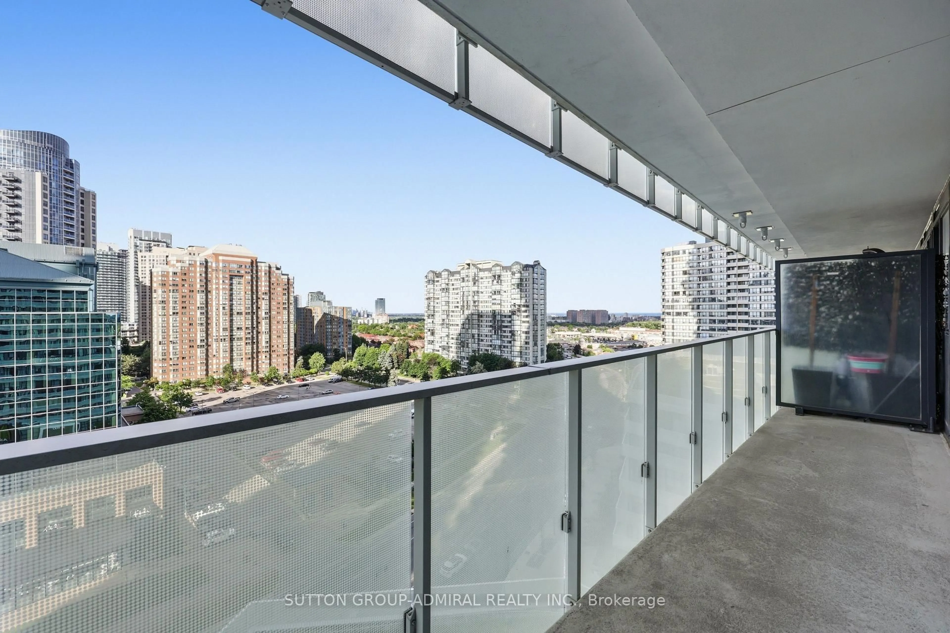 Balcony in the apartment, city buildings view from balcony for 3900 confederation Pkwy #1002, Mississauga Ontario L5B 0M3