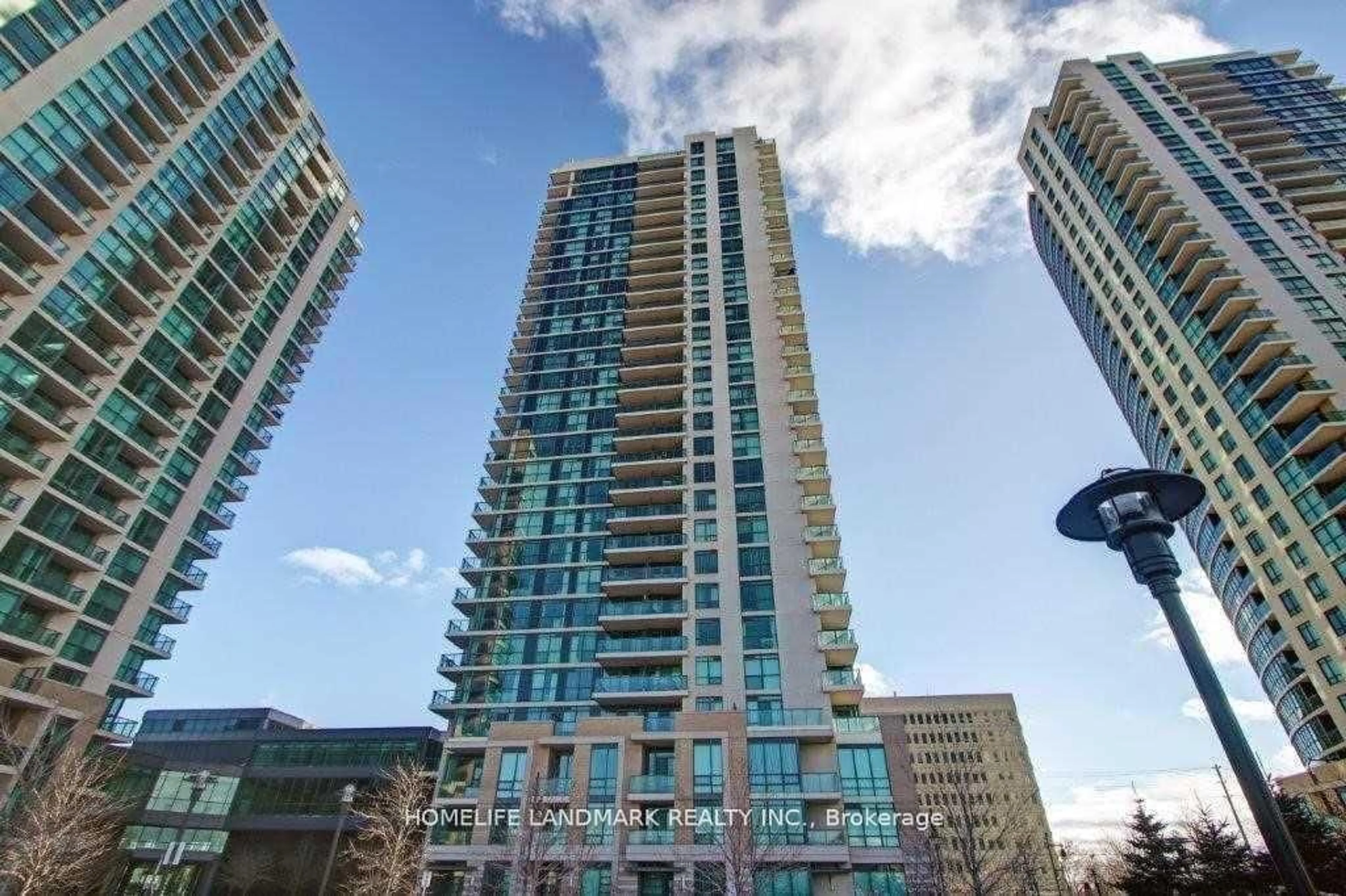 A pic from outside/outdoor area/front of a property/back of a property/a pic from drone, city buildings view from balcony for 215 Sherway Gardens Rd #311, Toronto Ontario M9C 0A4