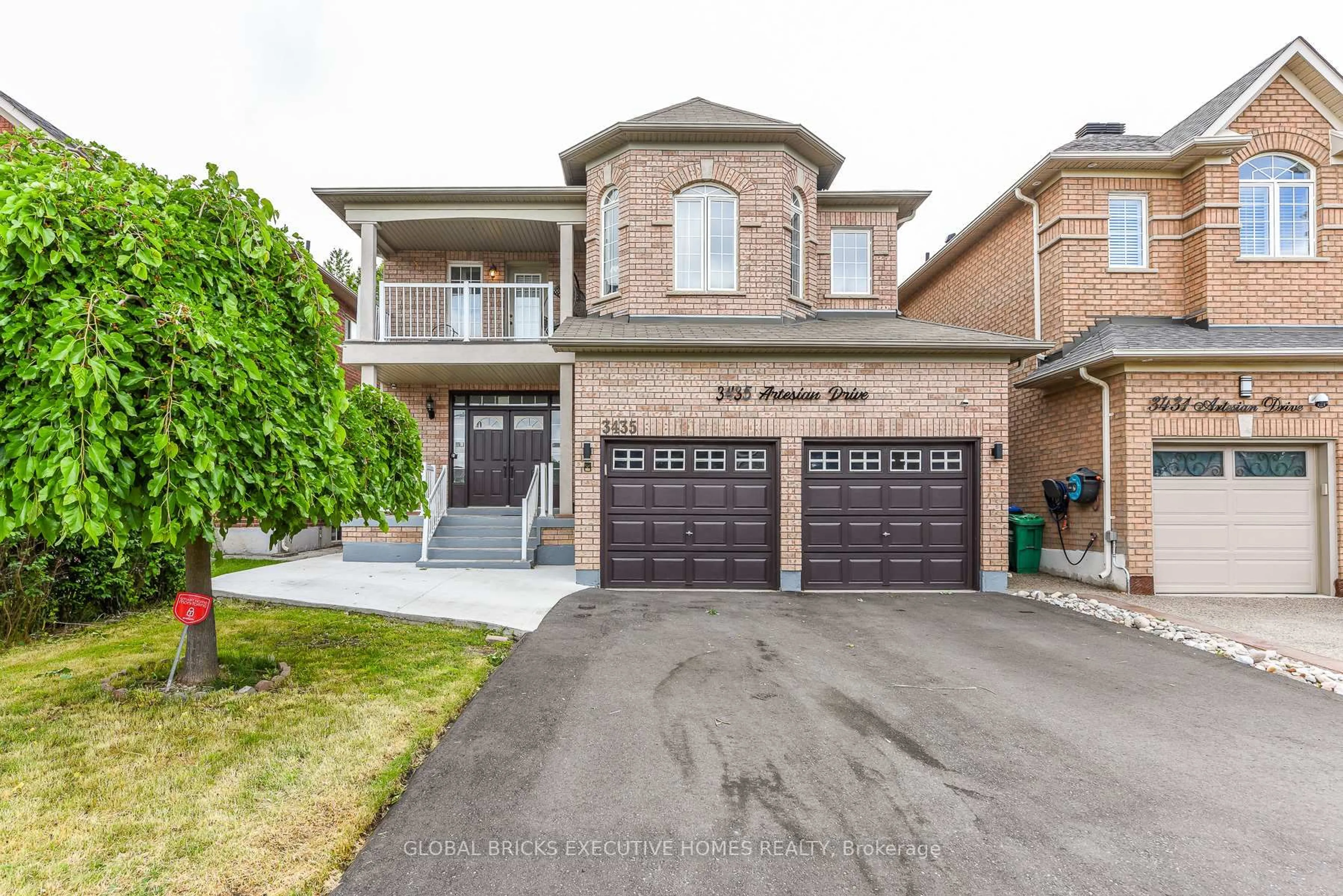 Home with brick exterior material, street for 3435 Artesina Dr, Mississauga Ontario L5M 7K3