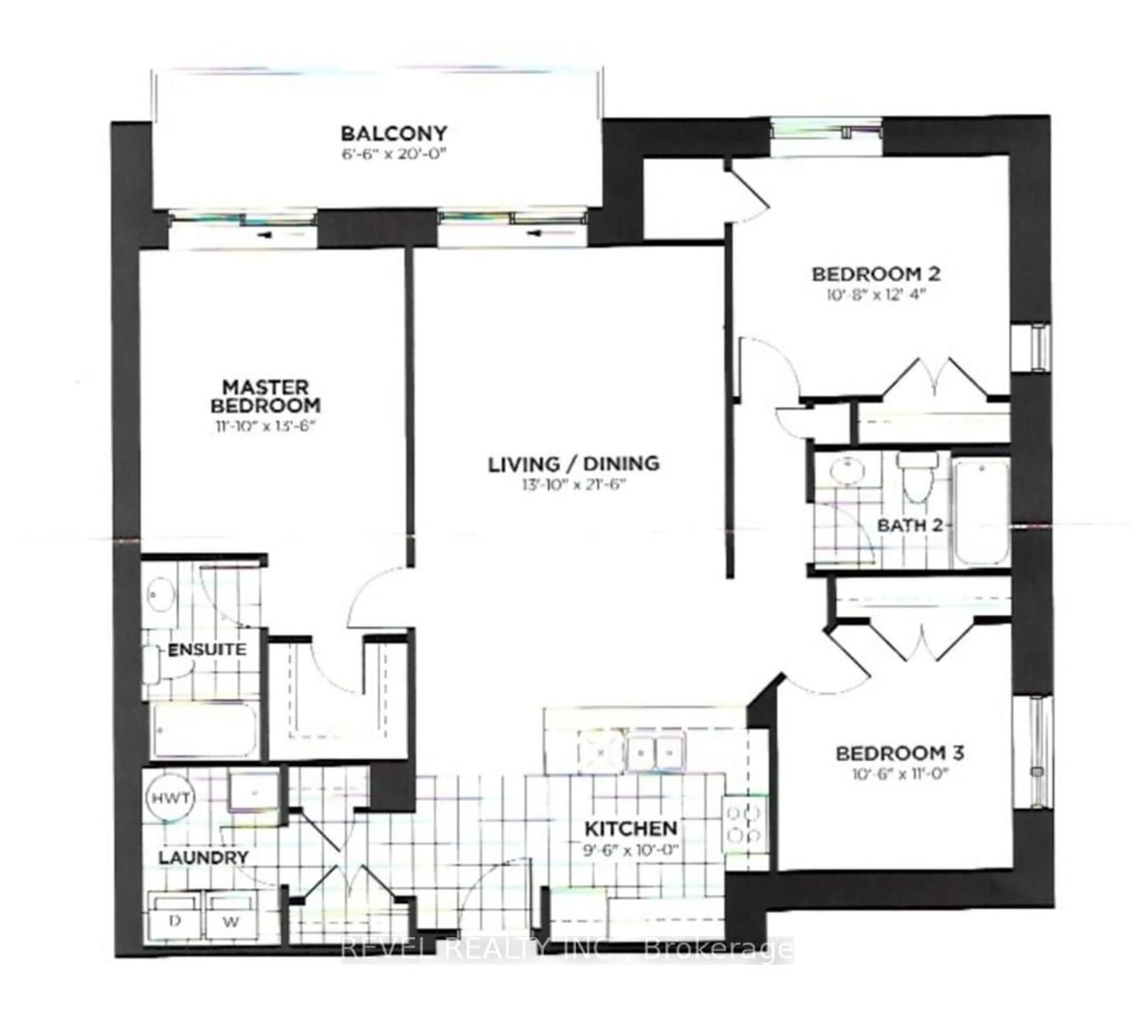 Floor plan for 830 Megson Terr #605, Milton Ontario L9T 9M7