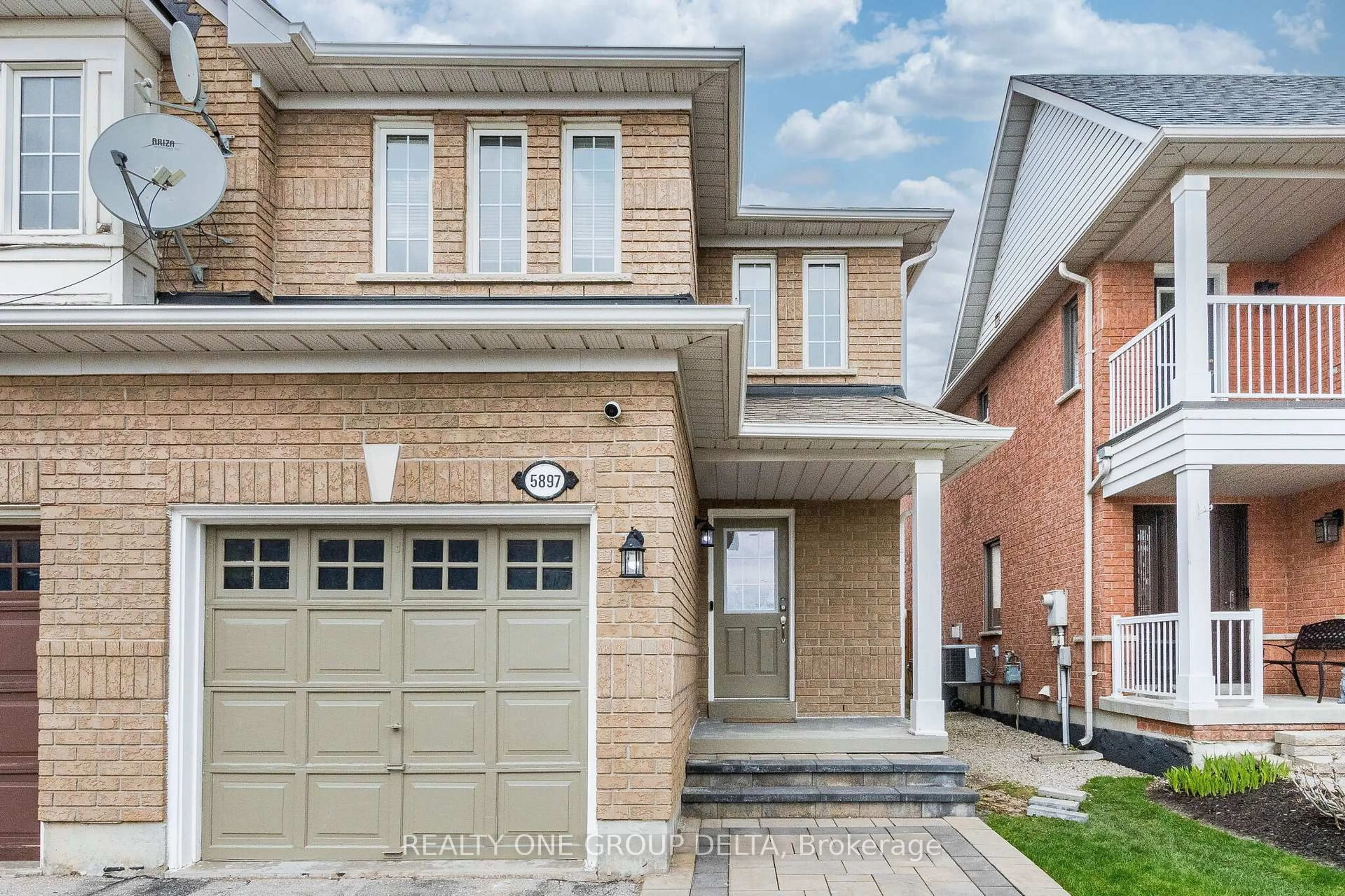 Home with brick exterior material, street for 5897 Churchill Meadows Blvd, Mississauga Ontario L5M 6Y1