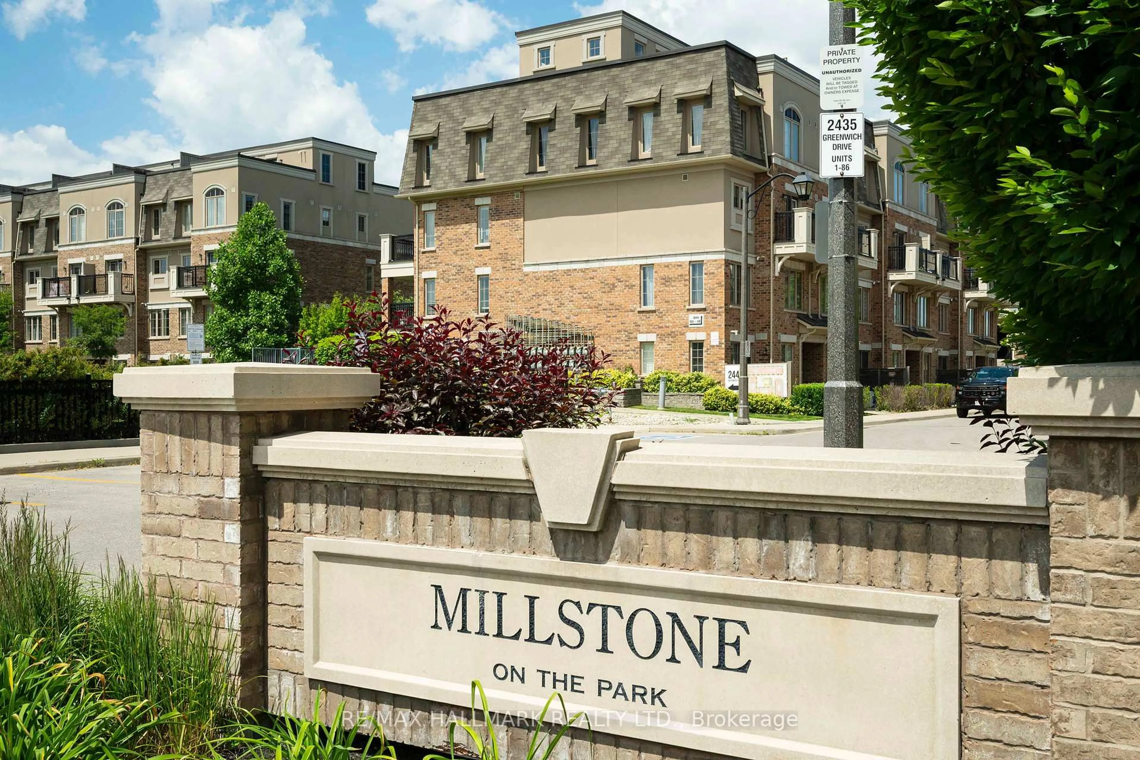 Home with brick exterior material, building for 2441 Greenwich Dr #107, Oakville Ontario L6M 0S3