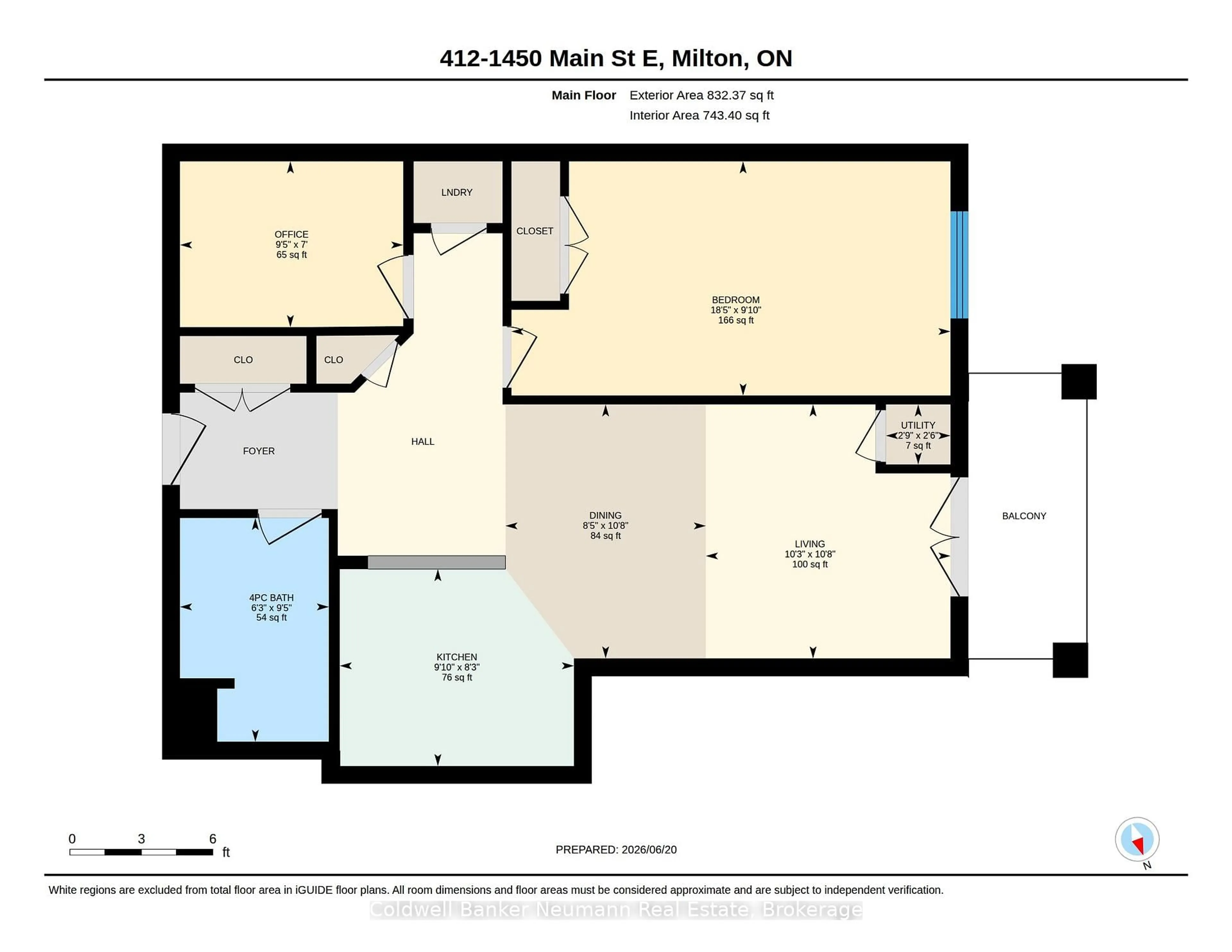 Floor plan for 1450 Main St #412, Milton Ontario L9T 9M3