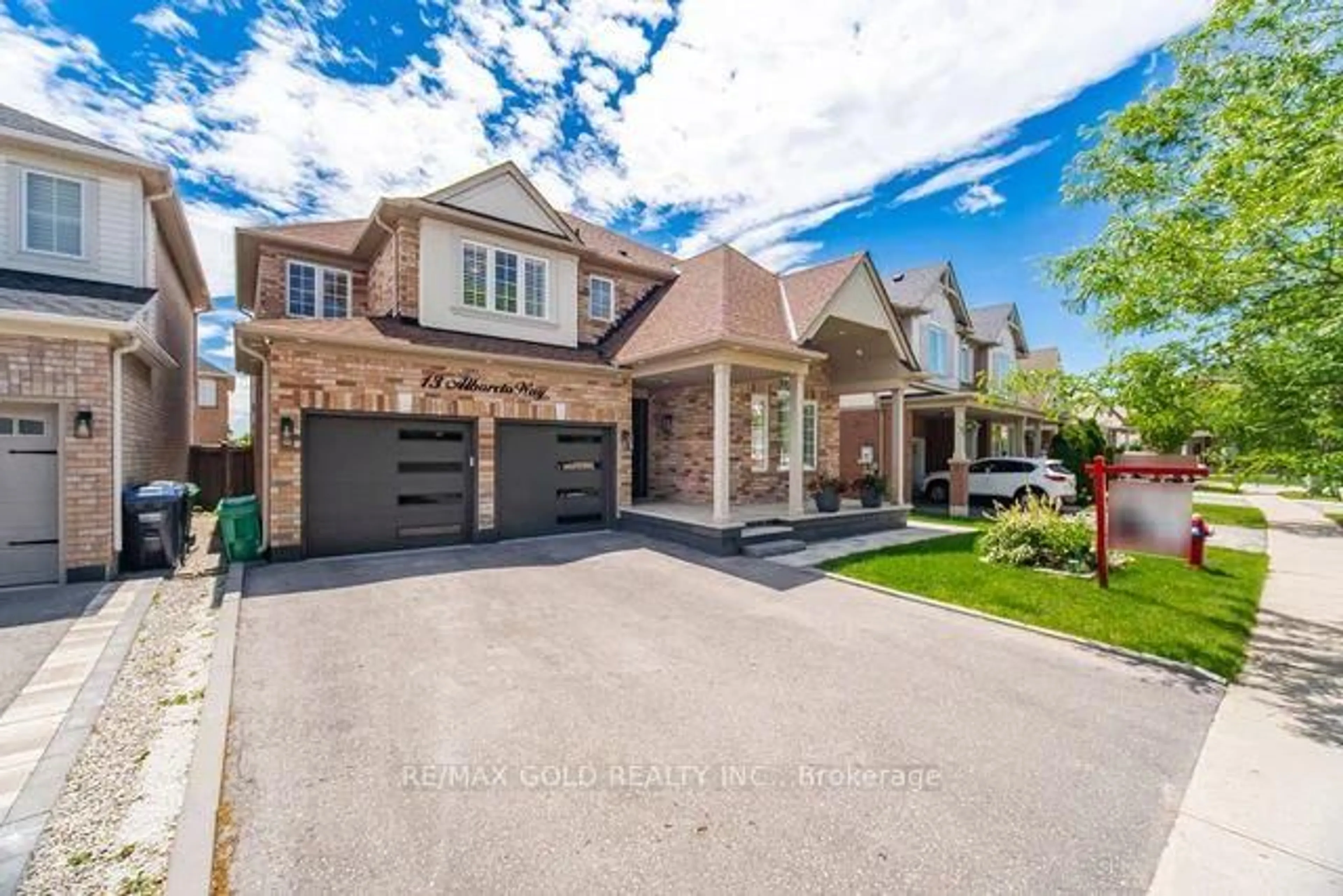 Home with brick exterior material, street for 13 Alboreto Way, Brampton Ontario L6X 0N5