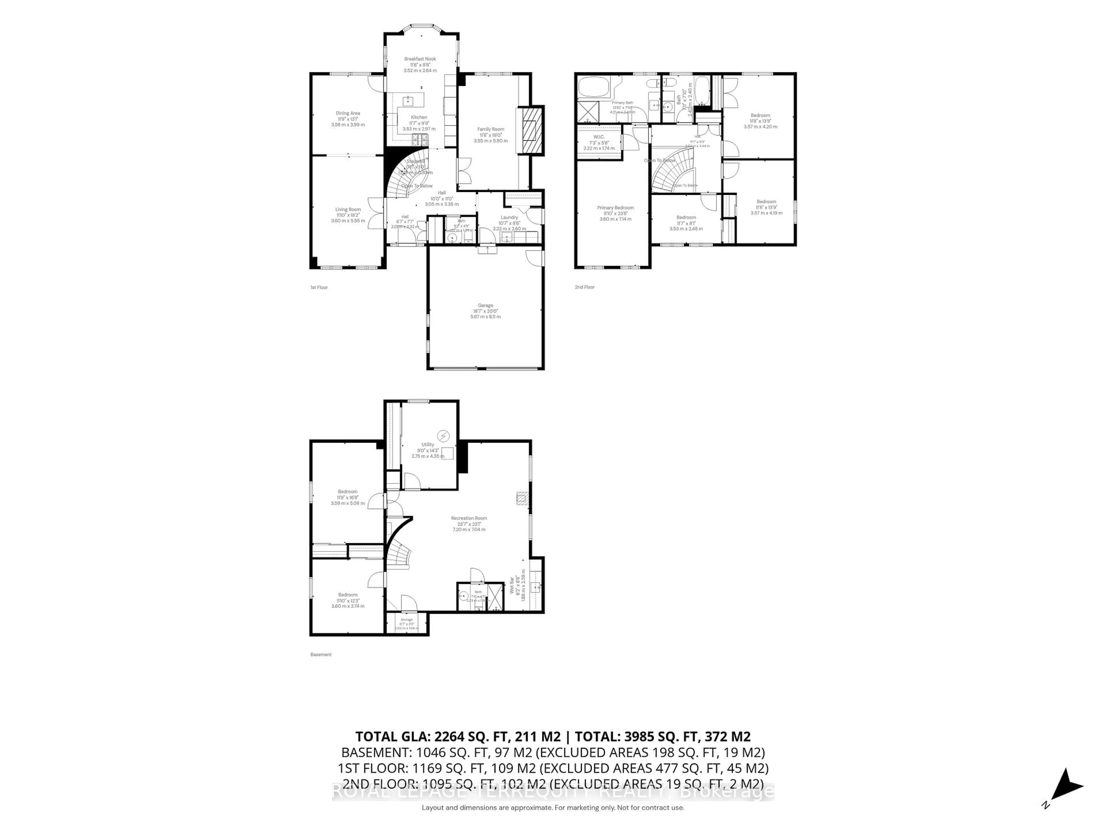 Floor plan for 236 Whitchurch Mews, Mississauga Ontario L5A 4B3