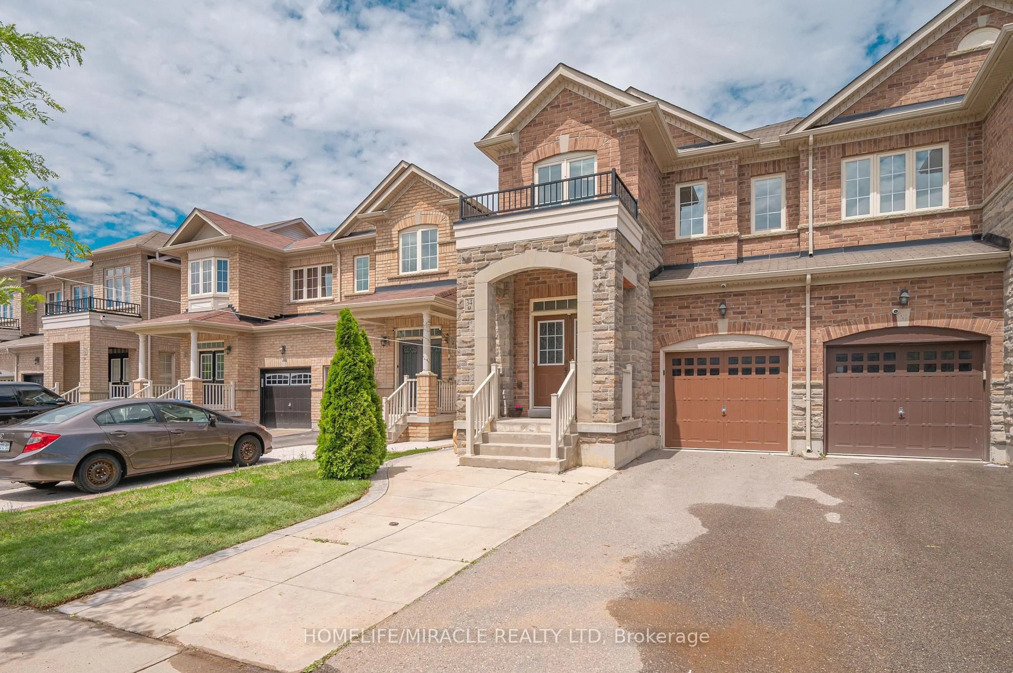 Home with brick exterior material, street for 34 Washburn Rd, Brampton Ontario L6P 3V6