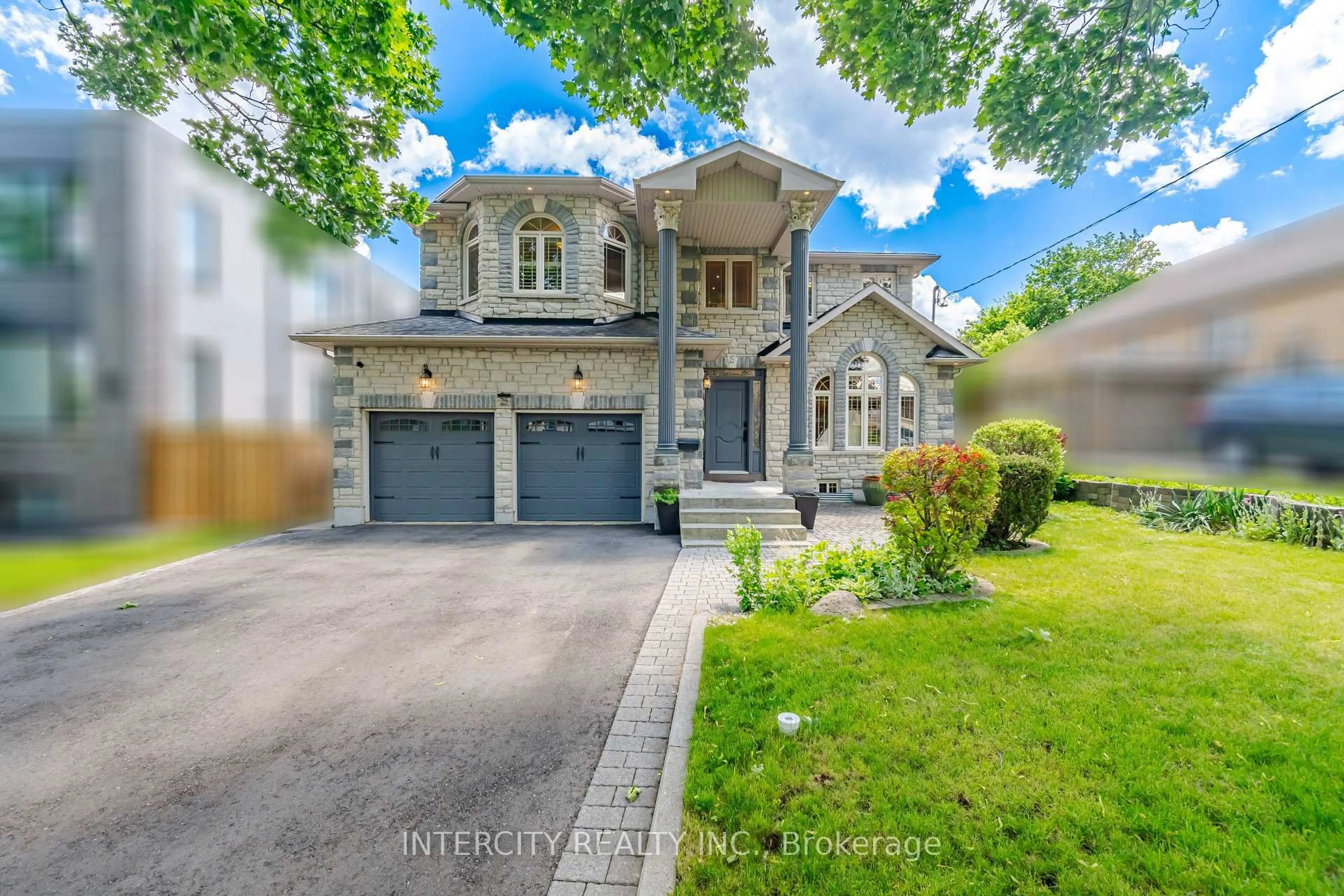 Home with brick exterior material, street for 25 Lockheed Blvd, Toronto Ontario M9P 2H5