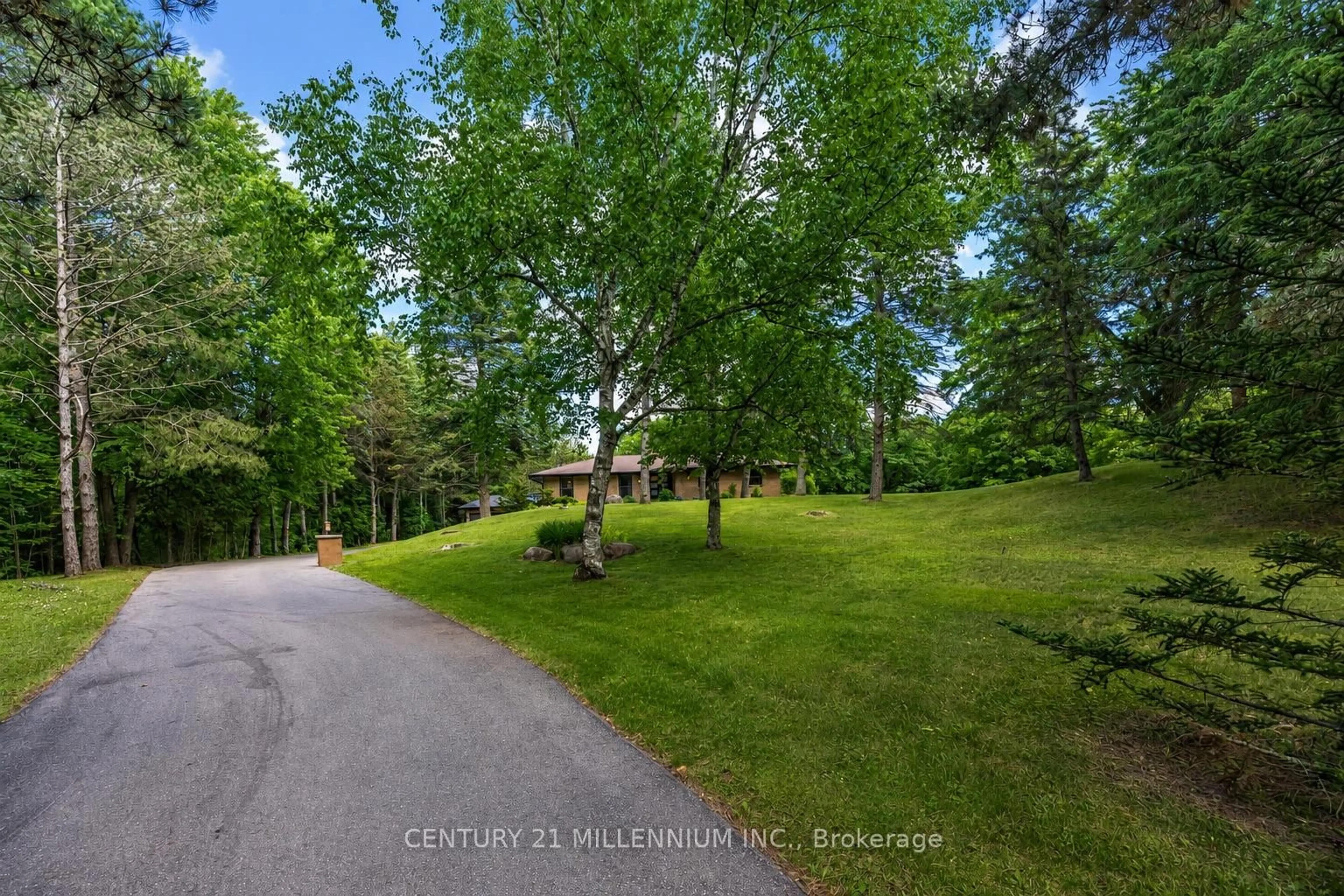 A pic from outside/outdoor area/front of a property/back of a property/a pic from drone, forest/trees view for 44 Gibson Lake Dr, Caledon Ontario L7E 4B2