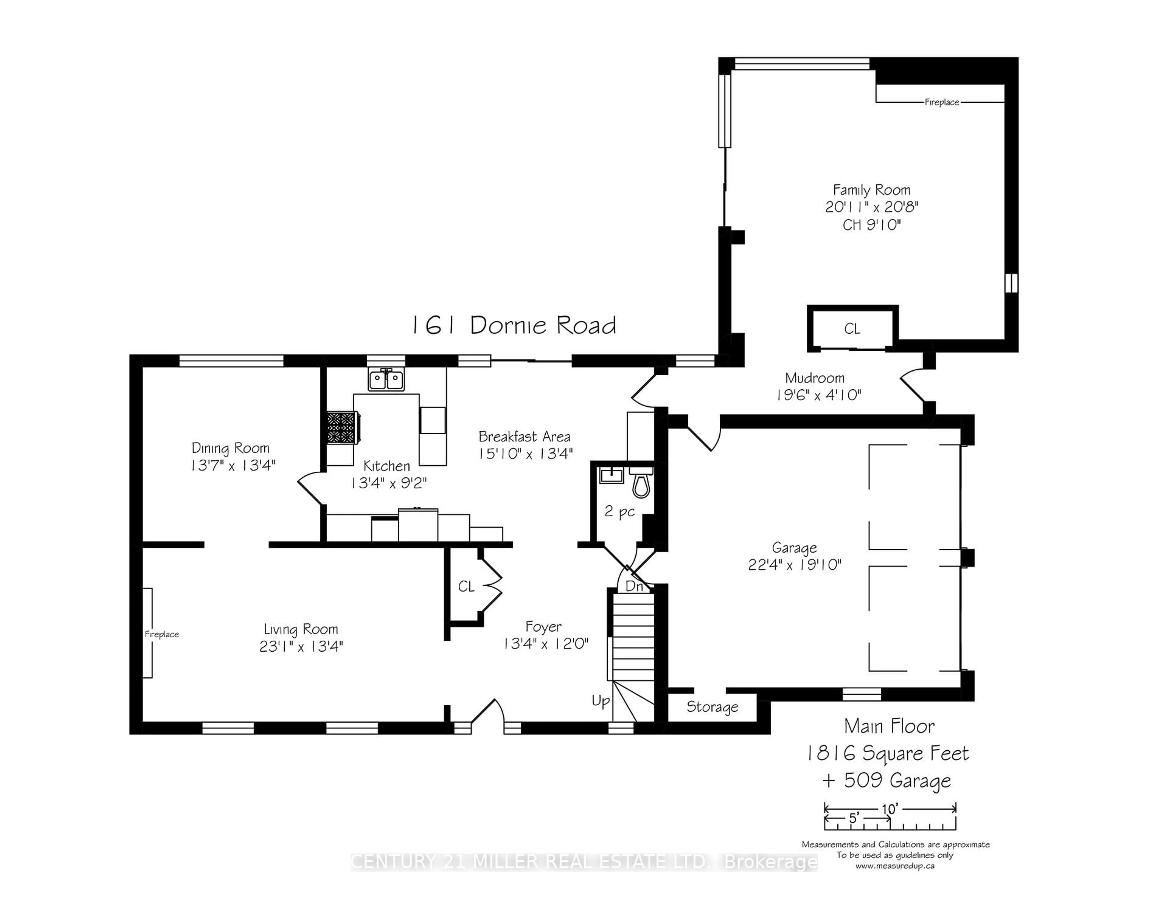 Floor plan for 161 Dornie Rd, Oakville Ontario L6J 4N7