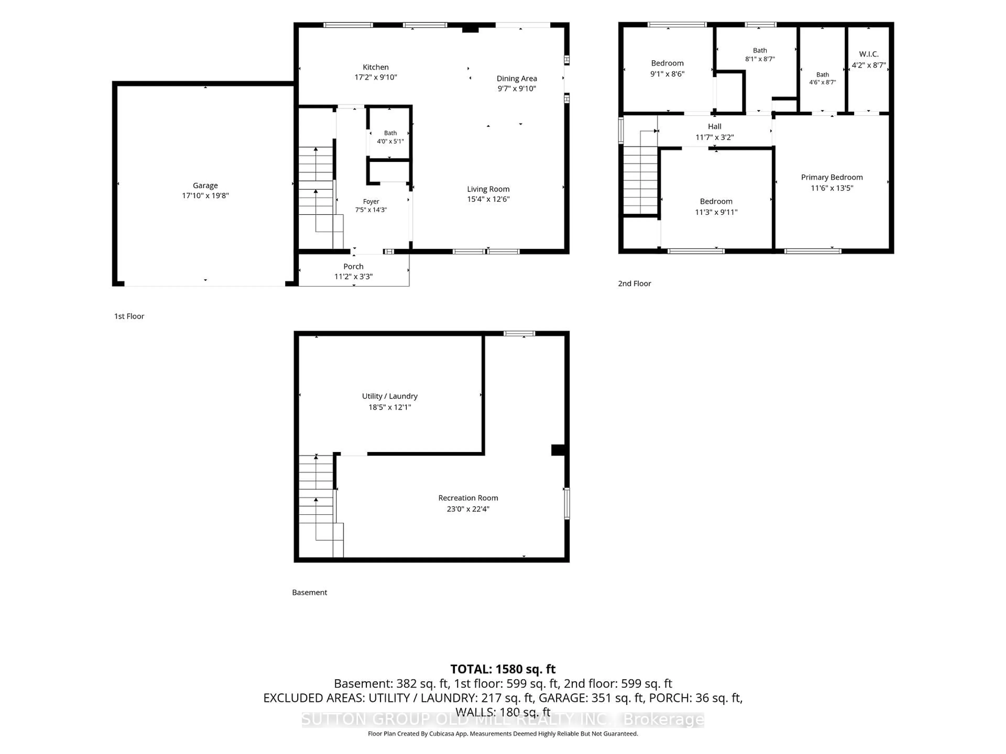Floor plan for 262 Chalmers St, Oakville Ontario L6L 6A7