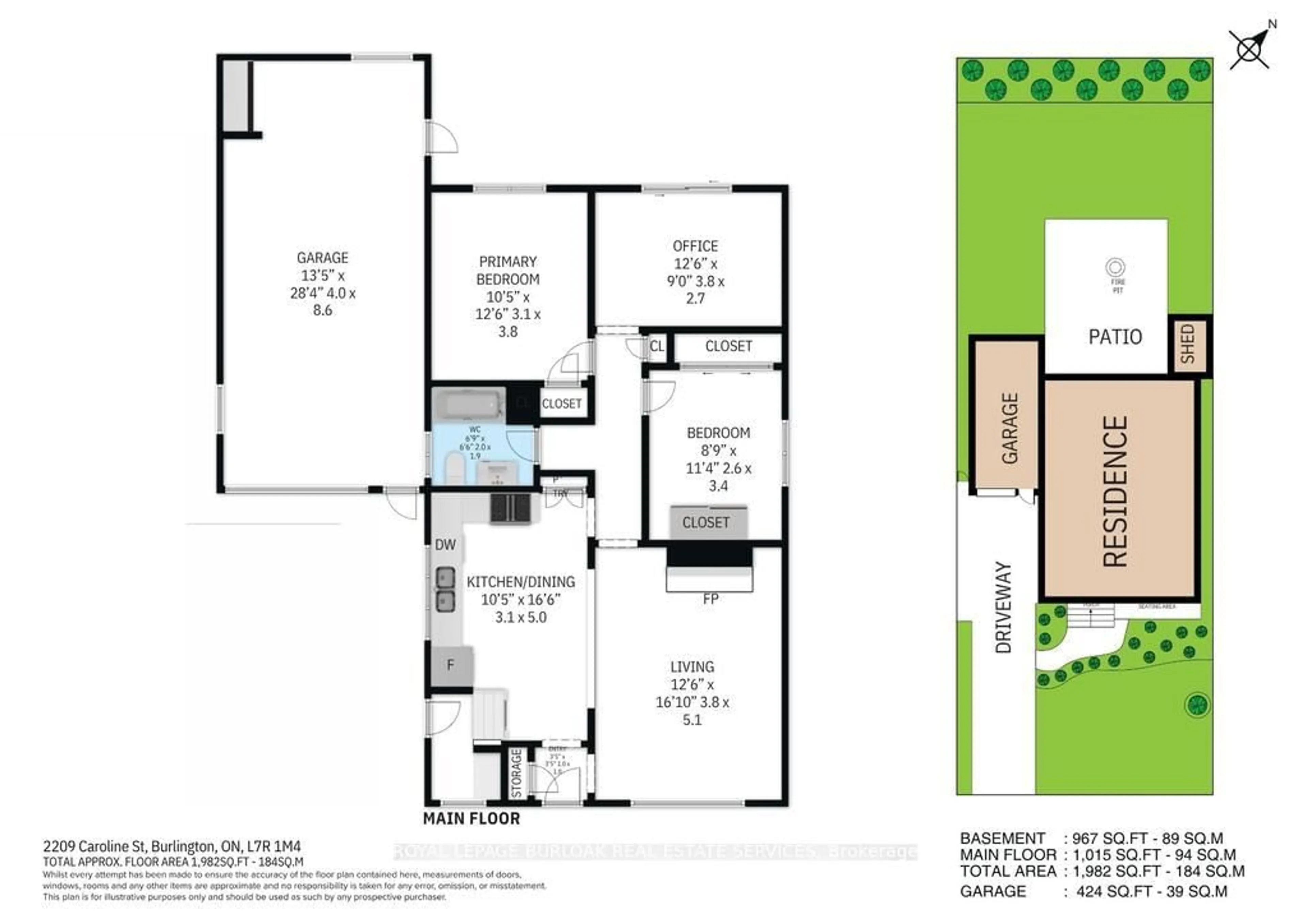 Floor plan for 2209 Caroline St, Burlington Ontario L7R 1M4