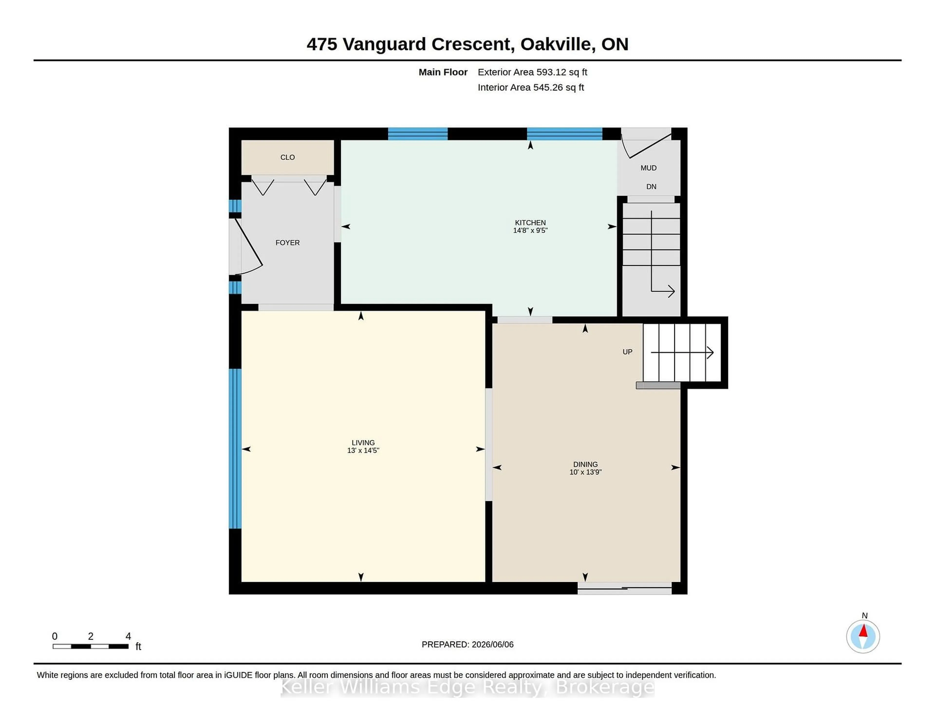 Floor plan for 475 Vanguard Cres, Oakville Ontario L6L 5G6