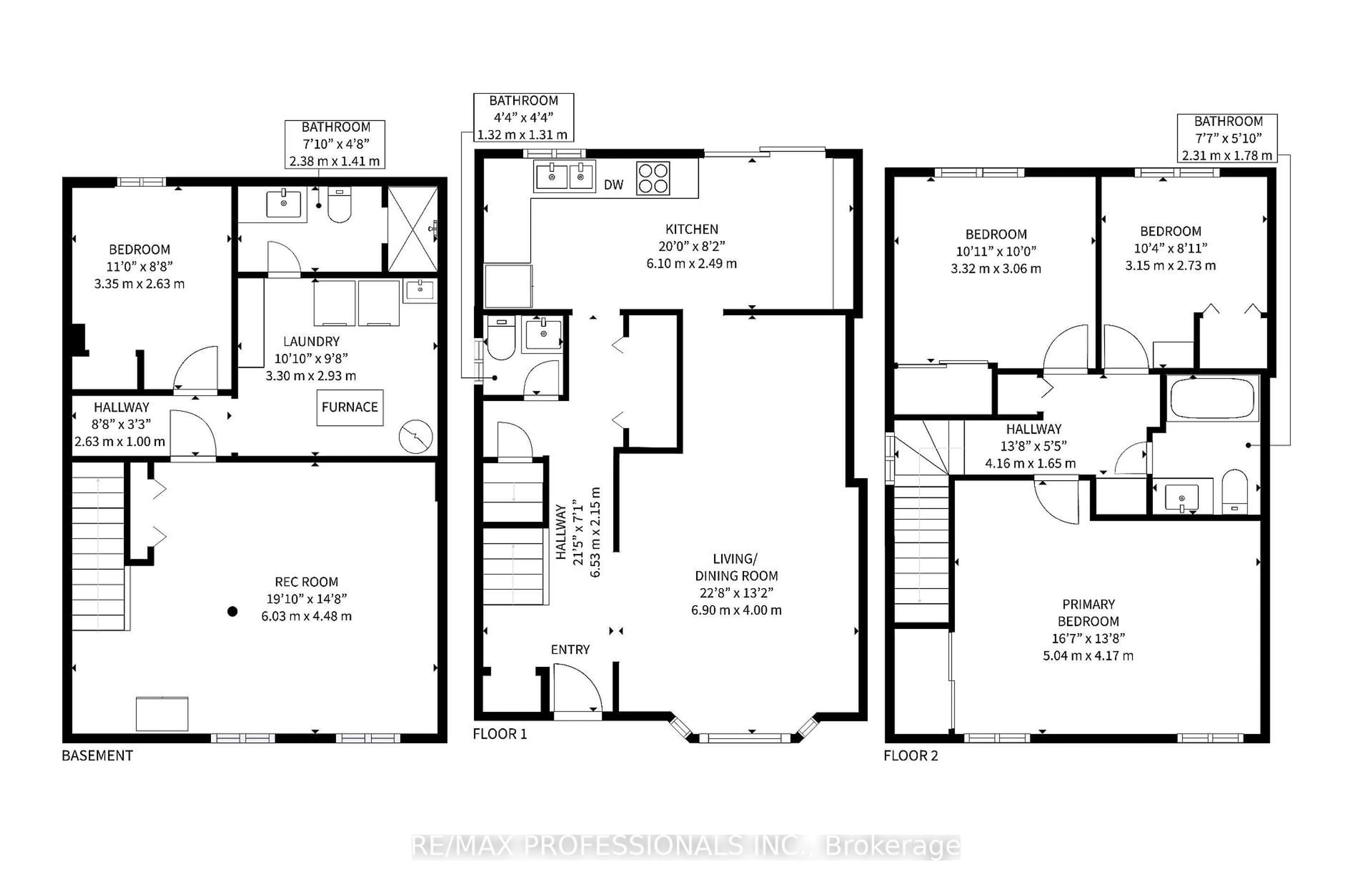 Floor plan for 19 Davelayne Rd, Toronto Ontario M9M 2A6