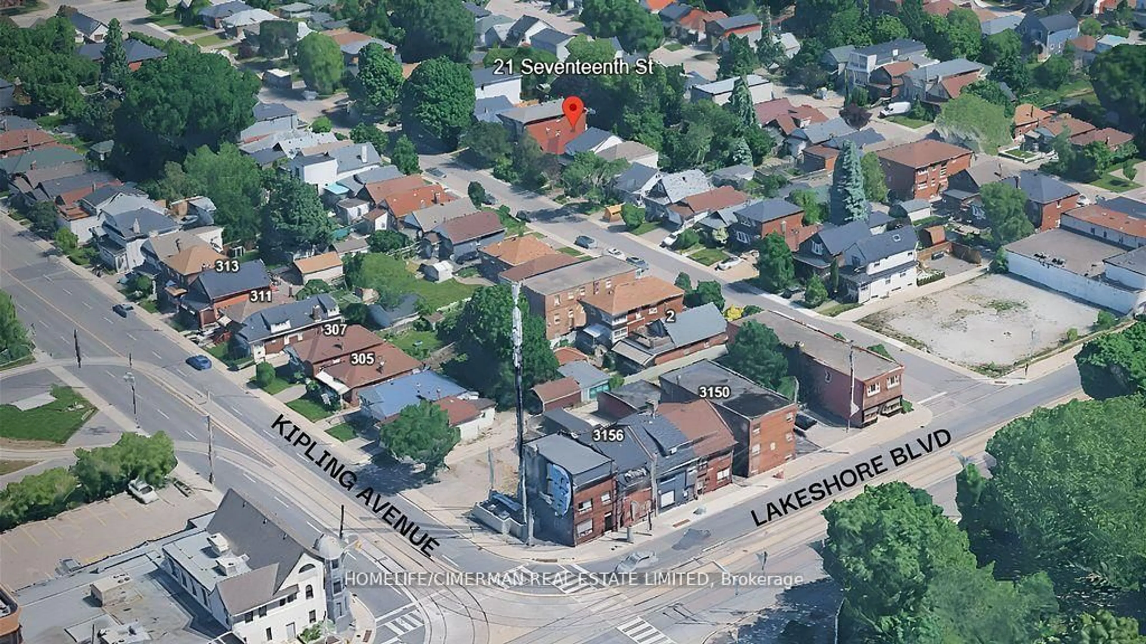 A pic from outside/outdoor area/front of a property/back of a property/a pic from drone, street for 21 Seventeenth St, Toronto Ontario M8V 3K2