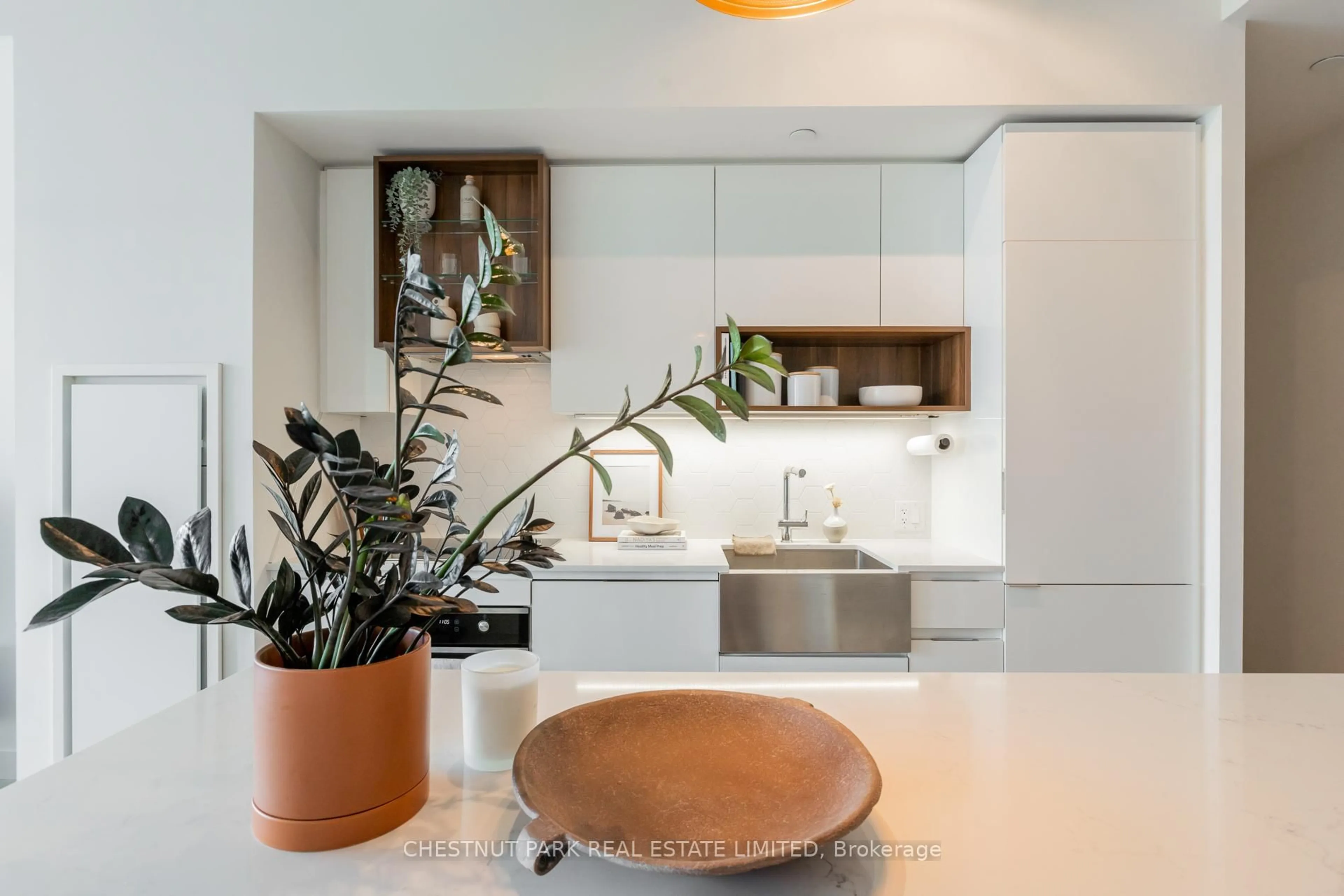 Contemporary kitchen, ceramic/tile floor for 383 Sorauren Ave, Toronto Ontario M6R 0A4