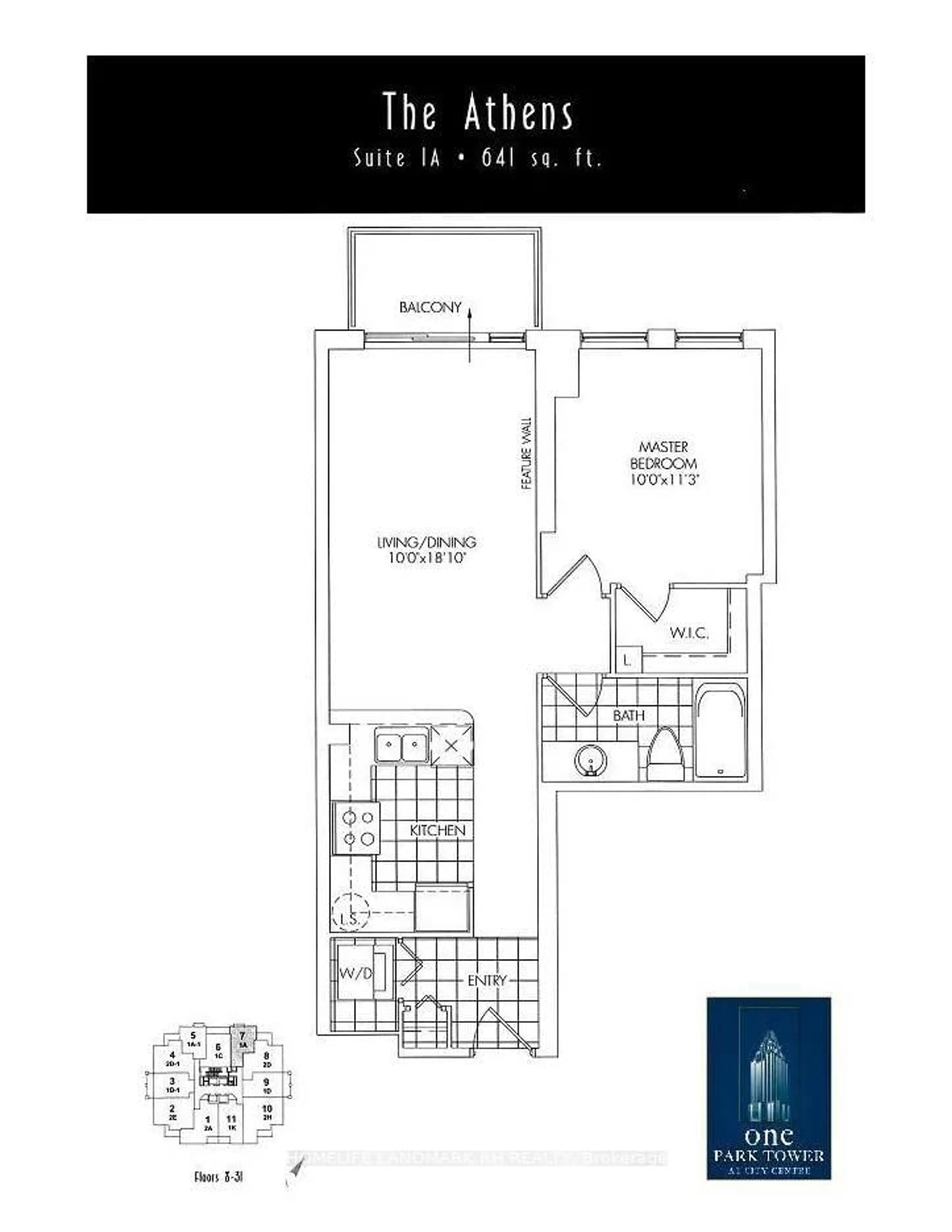 Floor plan for 388 Prince Of Wales Dr #3007, Mississauga Ontario L5B 0A1