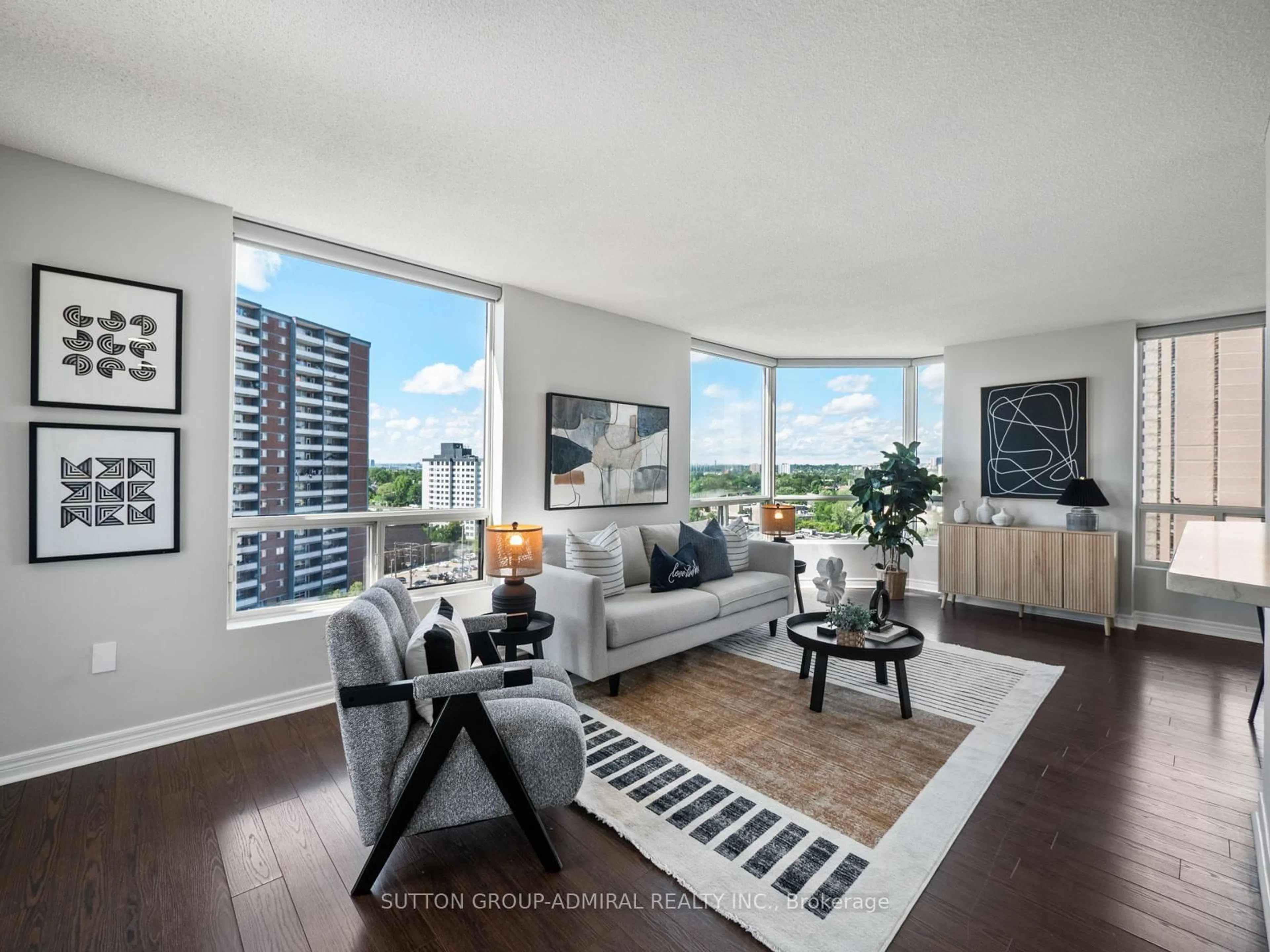 Living room with furniture, unknown for 3 Hickory Tree Rd #1508, Toronto Ontario M9N 3W5