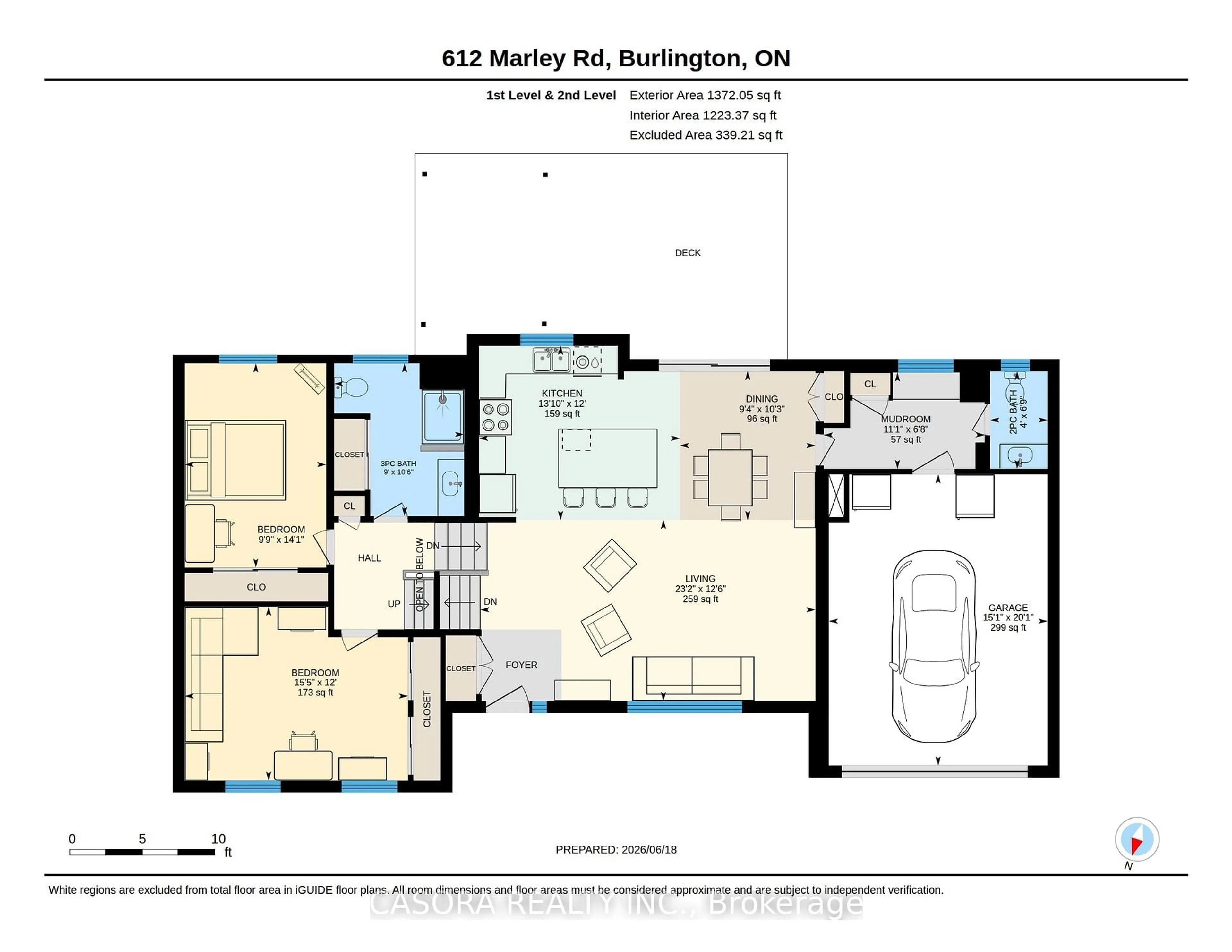 Floor plan for 612 Marley Rd, Burlington Ontario L7T 3R7