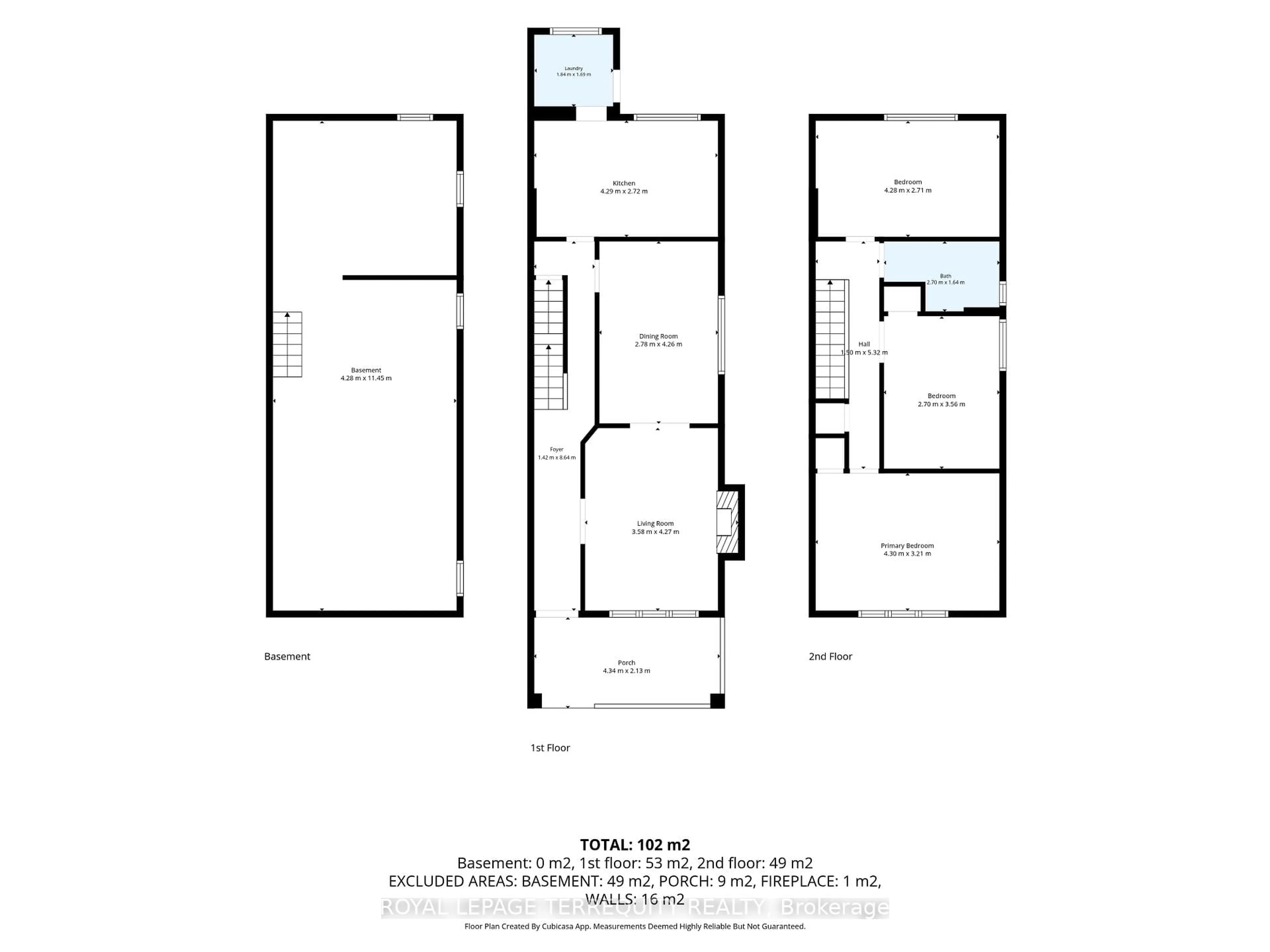 Floor plan for 122 Ascot Ave, Toronto Ontario M6E 1G2